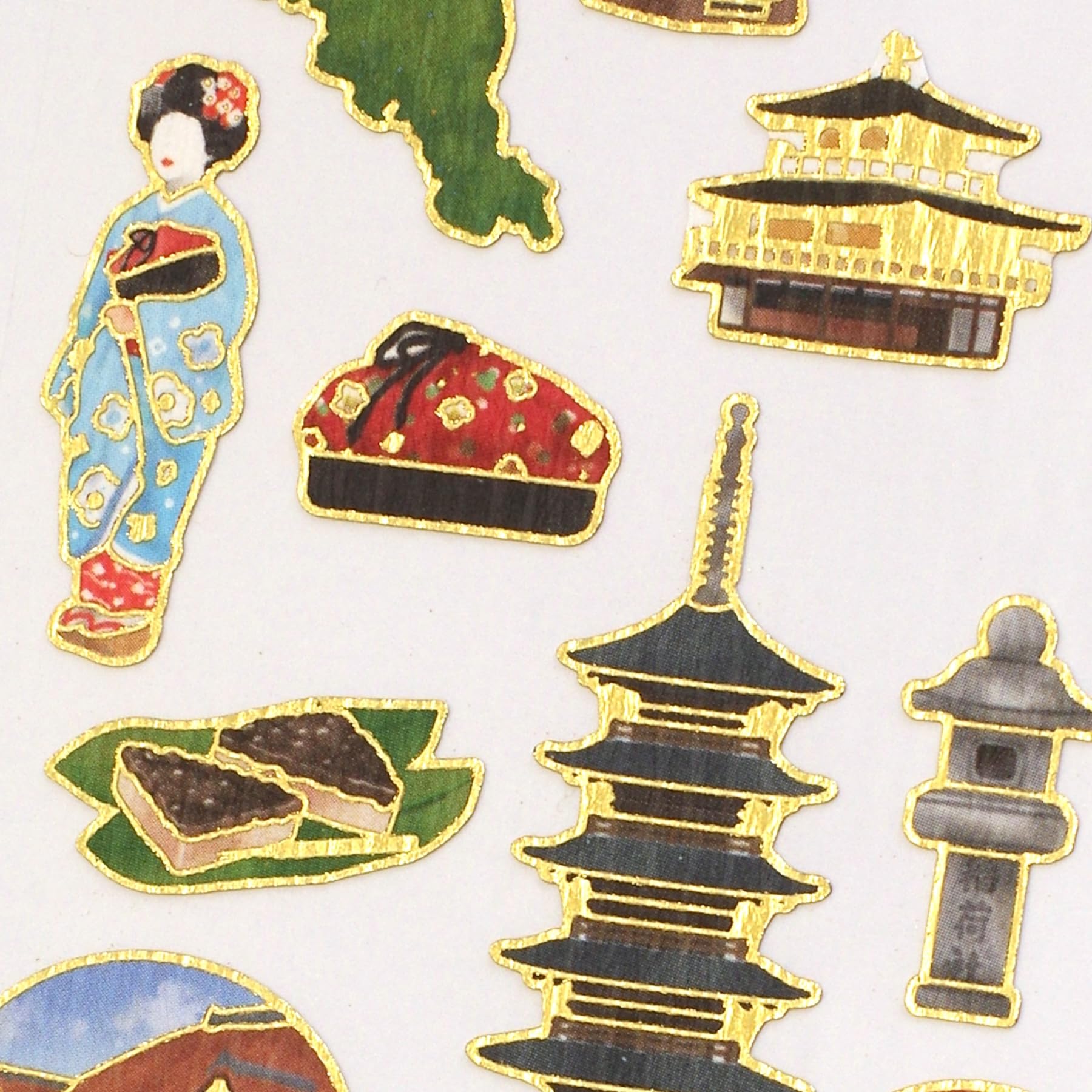Amazon.co.jp: [シールシート]大人の図鑑シール/京都 カミオジャパン 