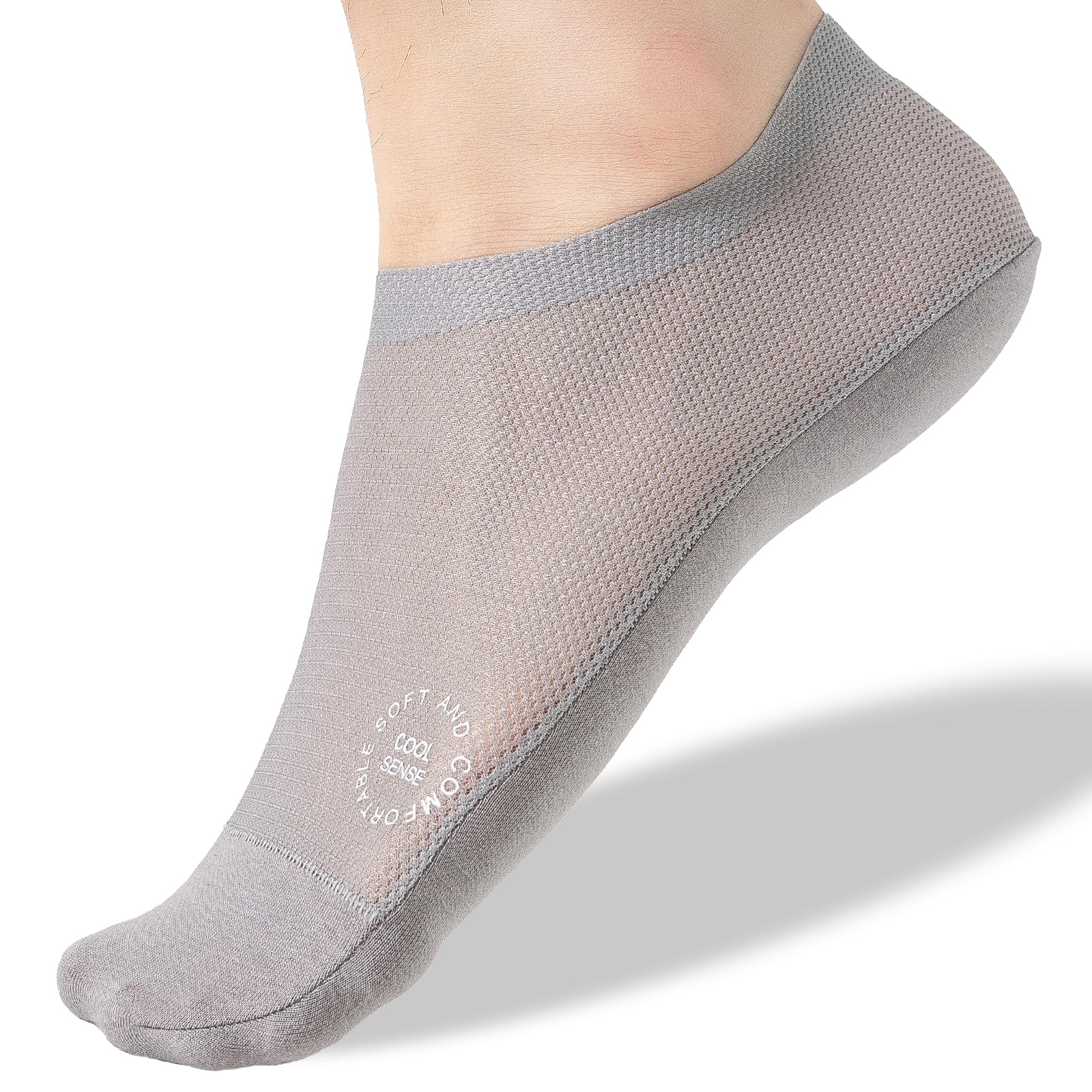 ULTRACENWomens Thin Socks Non Slip Ultra Thin Liner Socks Nylon Cool Sense No Show Socks Sheer Lightweight