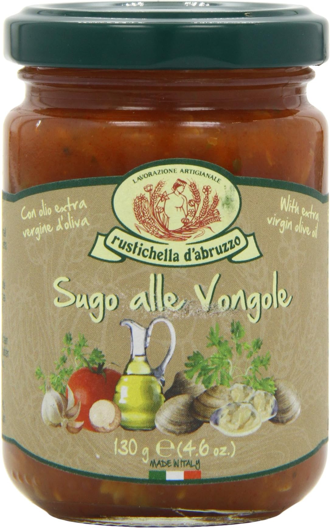 Rustichella Sugo Vongole Pasta Sauce 390 g (Pack of 3)