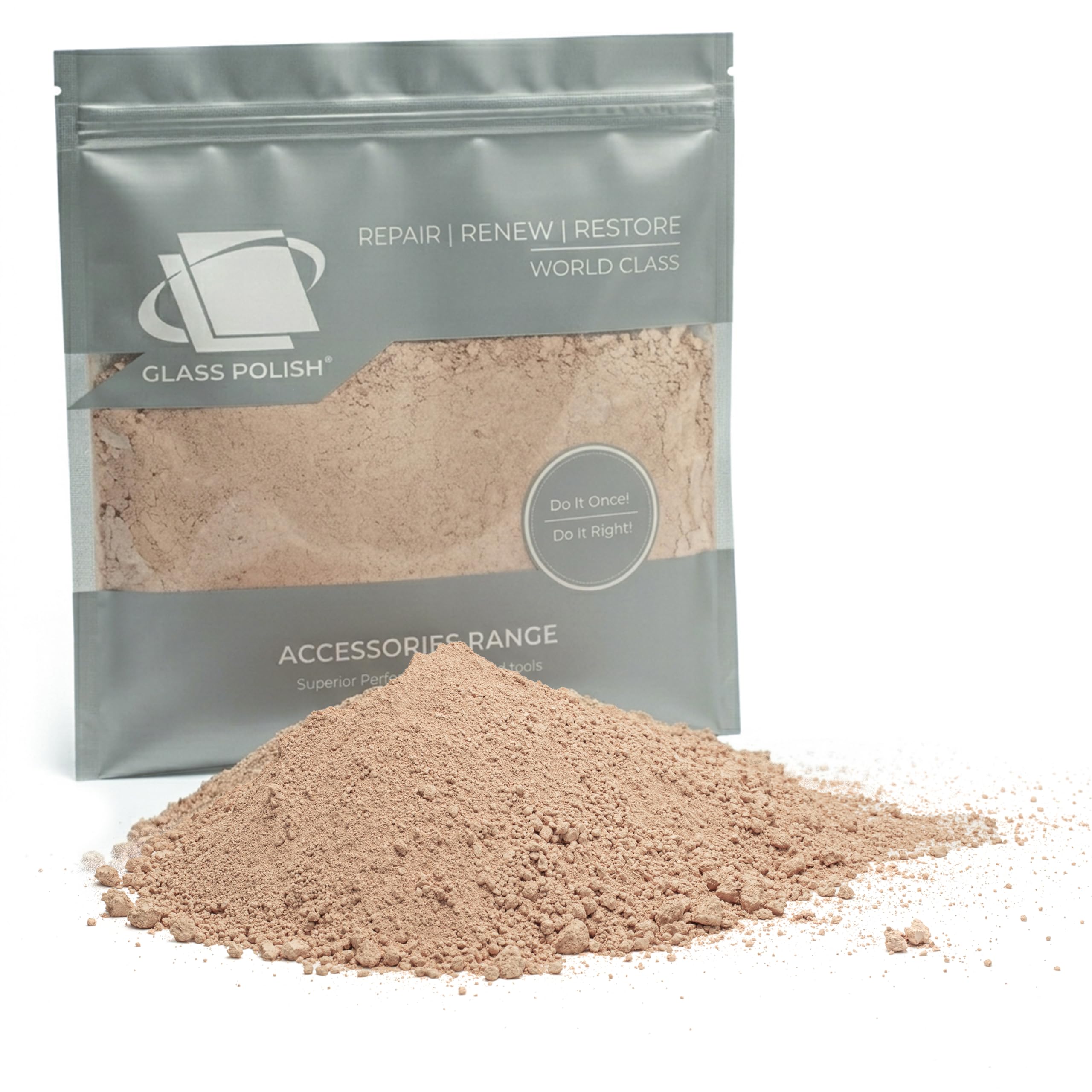 GLASS POLISH 1 kg Cerium Oxide, Composto di Lucidatura del Vetro di Ossido di Cerio Grado Alto 85% Puro, Formula Trattata in Sospensione, Particelle da 3,5 micron, Prestazioni di Restauro Migliorate