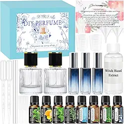 Kit de fabricação de perfume - faça você mesmo para fazer perfume para homens, faça seu próprio perfume com óleo essencial, frasco de spray, fabricante de fragrâncias masculinas, conjunto de