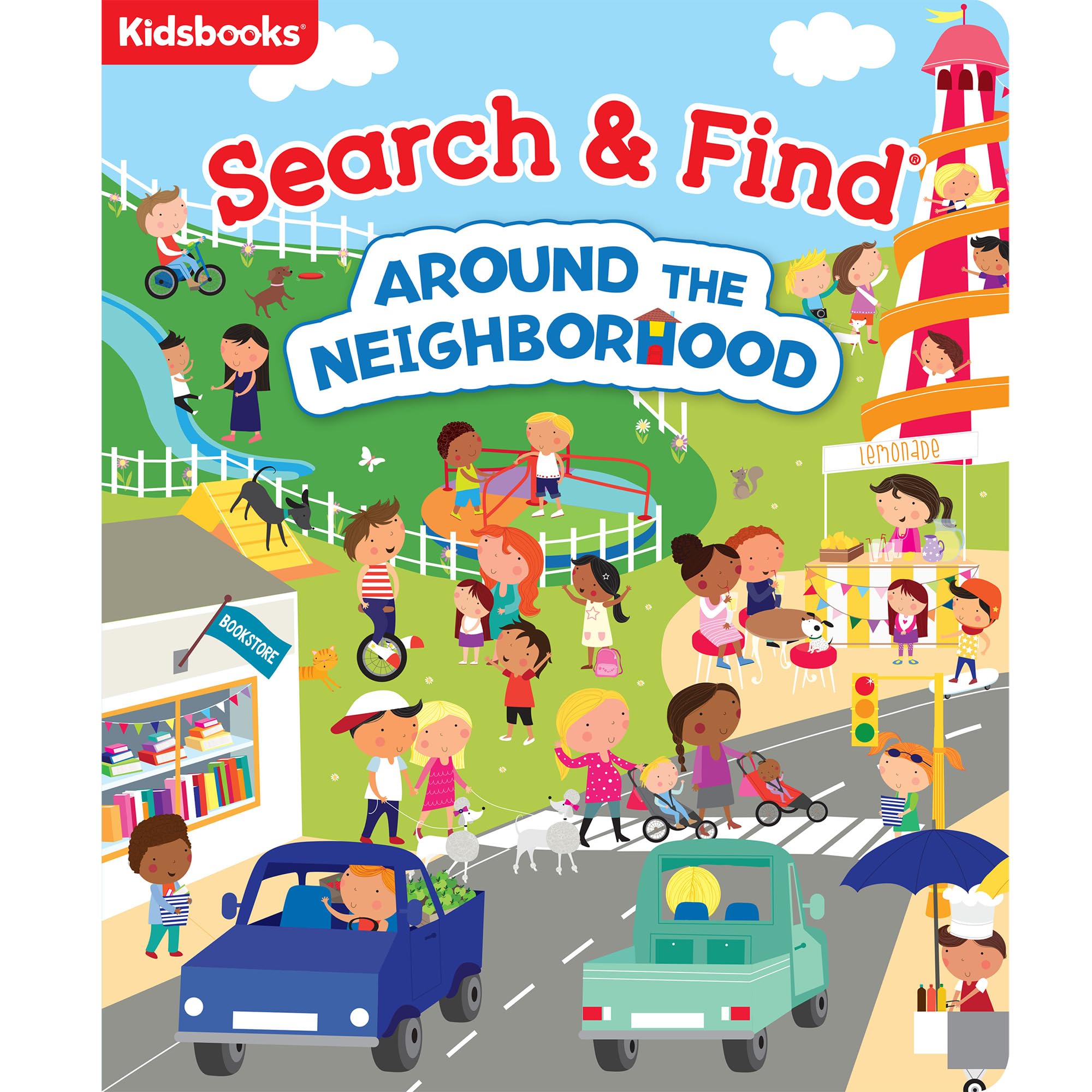 Search & Find: Around the Neighborhood – Fun Hidden Picture Book for Toddlers | Boosts Focus & Vocabulary | Explore Everyday Places | Ages 2+ Board Book