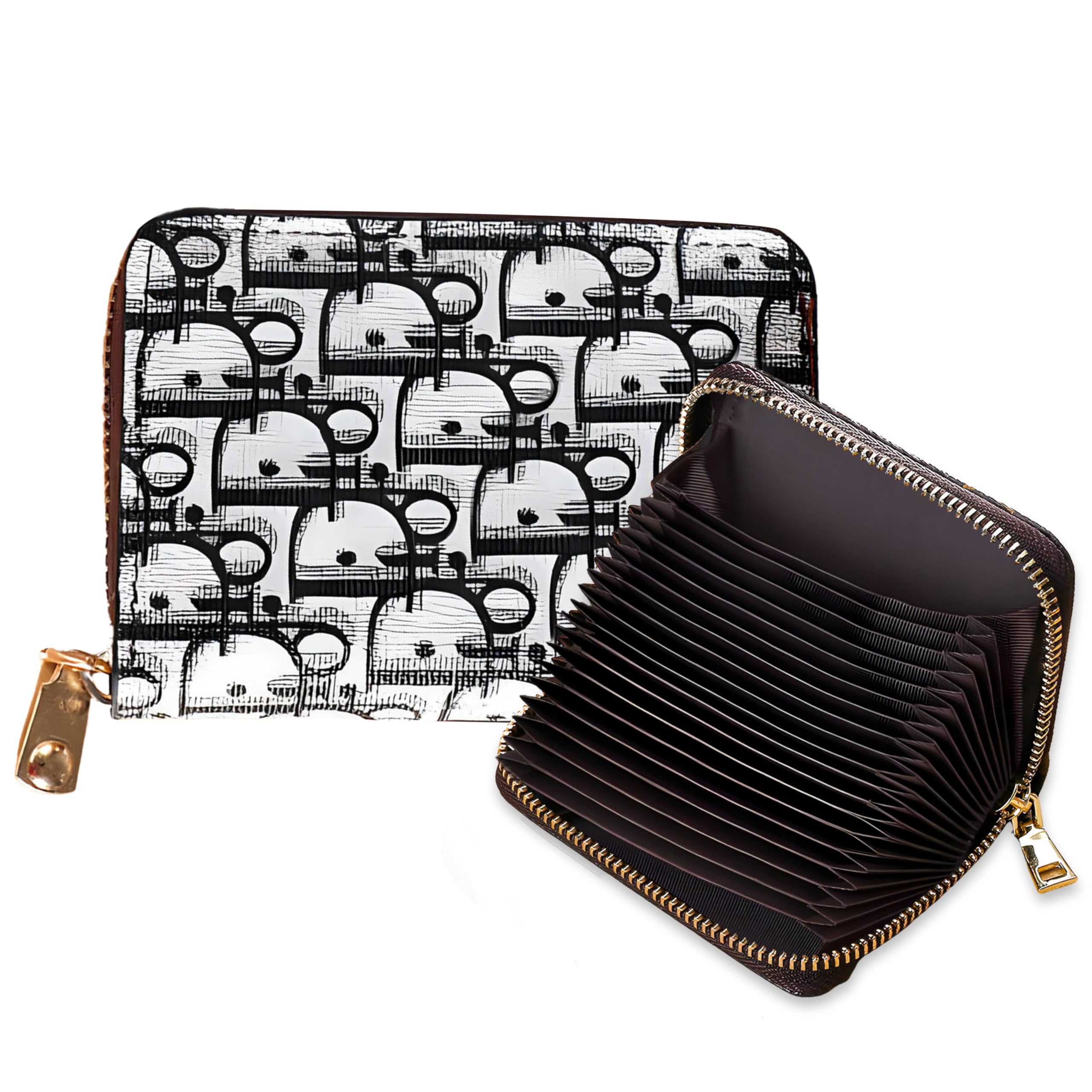 kraptick Card Holder for Women - Elegant and Versatile Card Organizer, Credit Cardholder, Card Case, Card Pouch -DMFP103- (Black)-picture-36