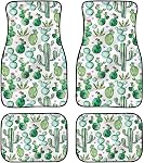 Aoopistc 4pc/Set Arc-en-ciel Boho Ethnic Tie Dye Imprimé tapis de voiture Universal Fit véhicule antidérapant protection des voitures tapis tout temps devant plancher tapis Fit camion, véhicule, Sedan, Accessoires de voiture