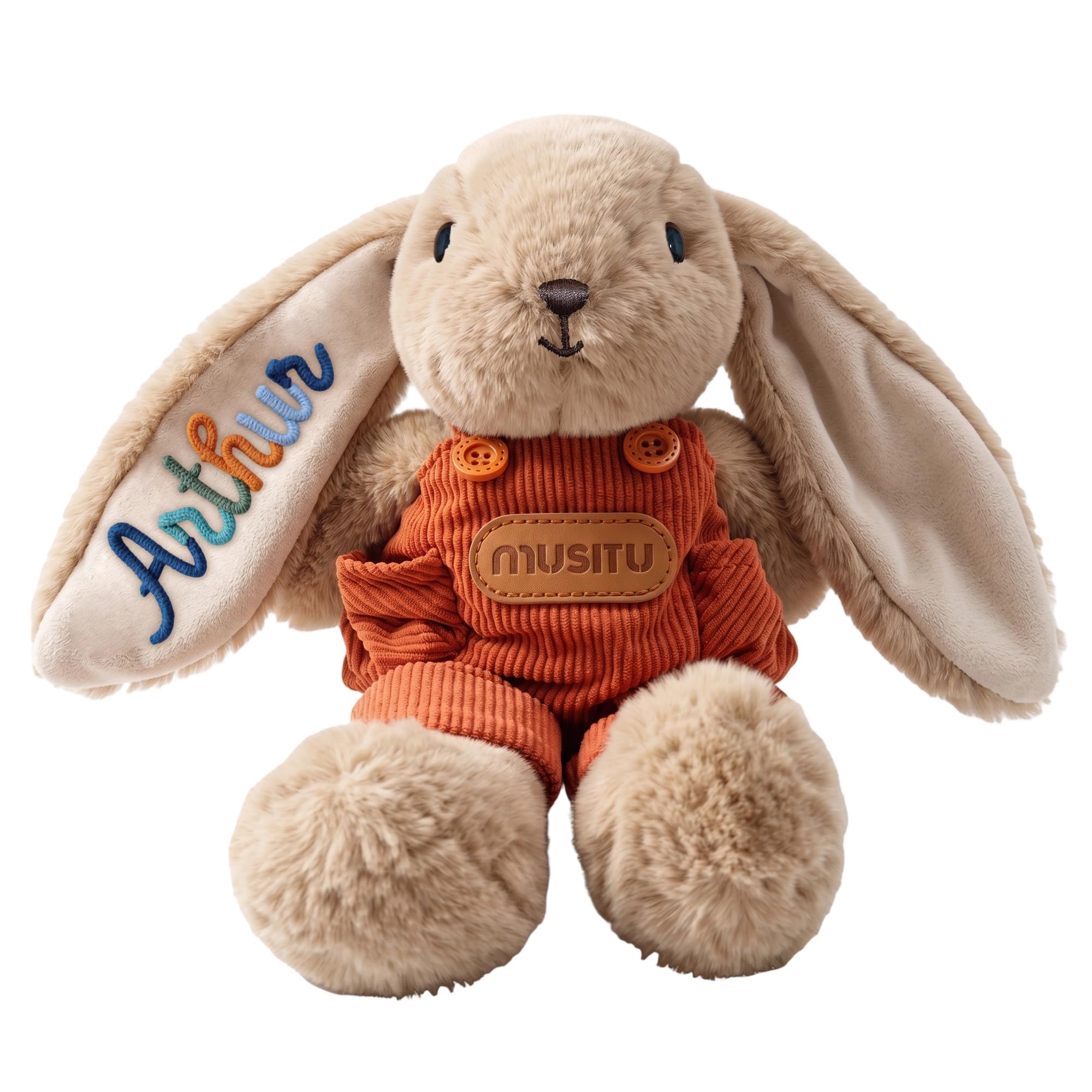 Kannts Personalised Teddy Bunny Plush with Name Custom Teddy Bear Gift for Girls and Boys