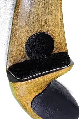 BLACK 2 PC Oval Shape Natural Calf Hair ADHESIVE Traditional Arrow Rest & Plate- Recurve - Longbow (RIGHT HAND)