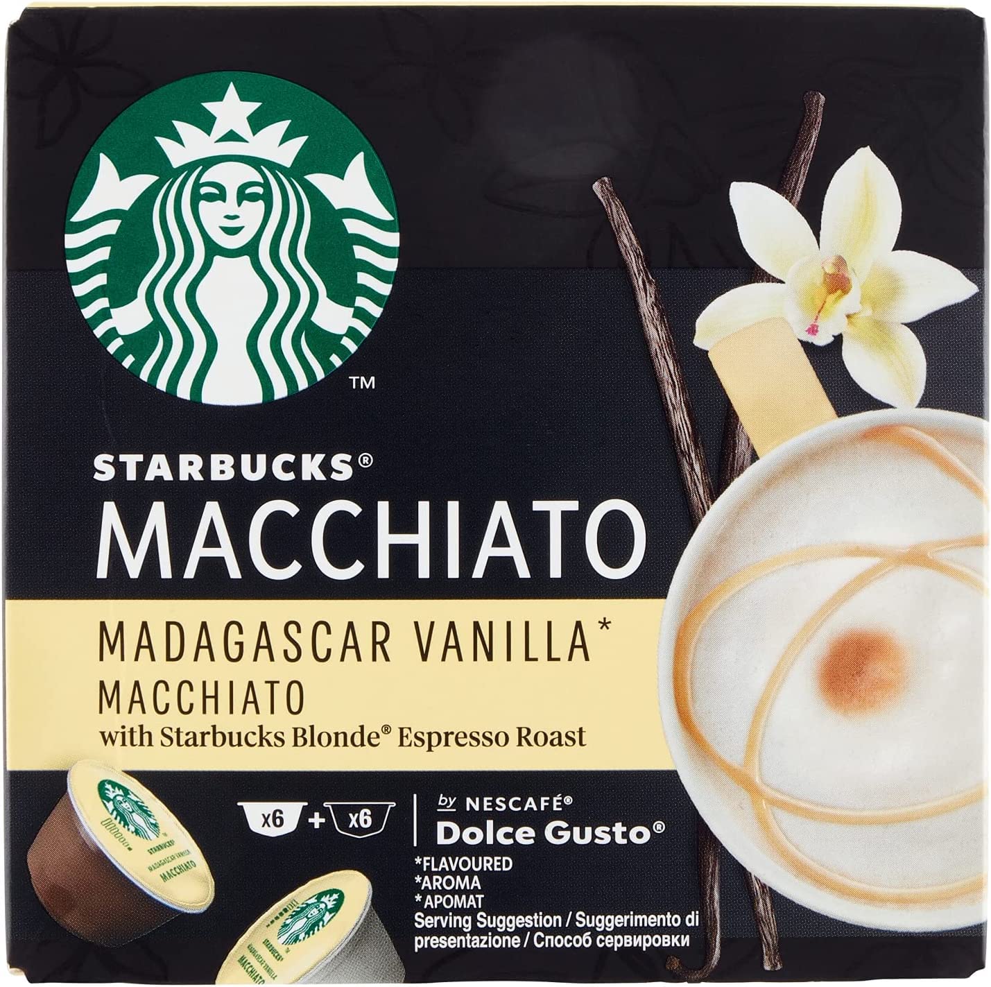 Starbucks Madagascar Vanilla Macchiato By Nescafe Dolce Gusto (Box Of 12) 132g (B099F39BR8) Amazon Price History, Amazon Price Tracker