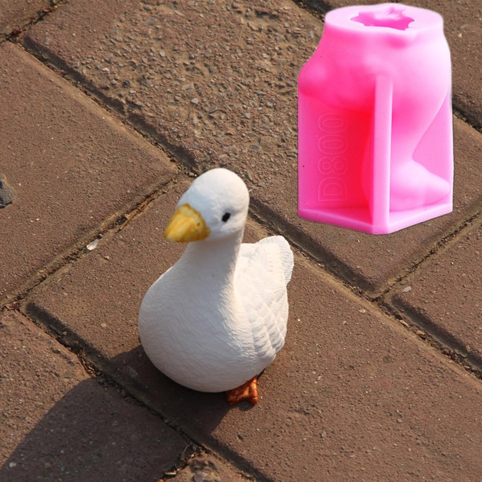 Stampo in silicone riutilizzabile per aromaterapia a forma di anatra per sapone desktop ornamento stampo gioielli strumento