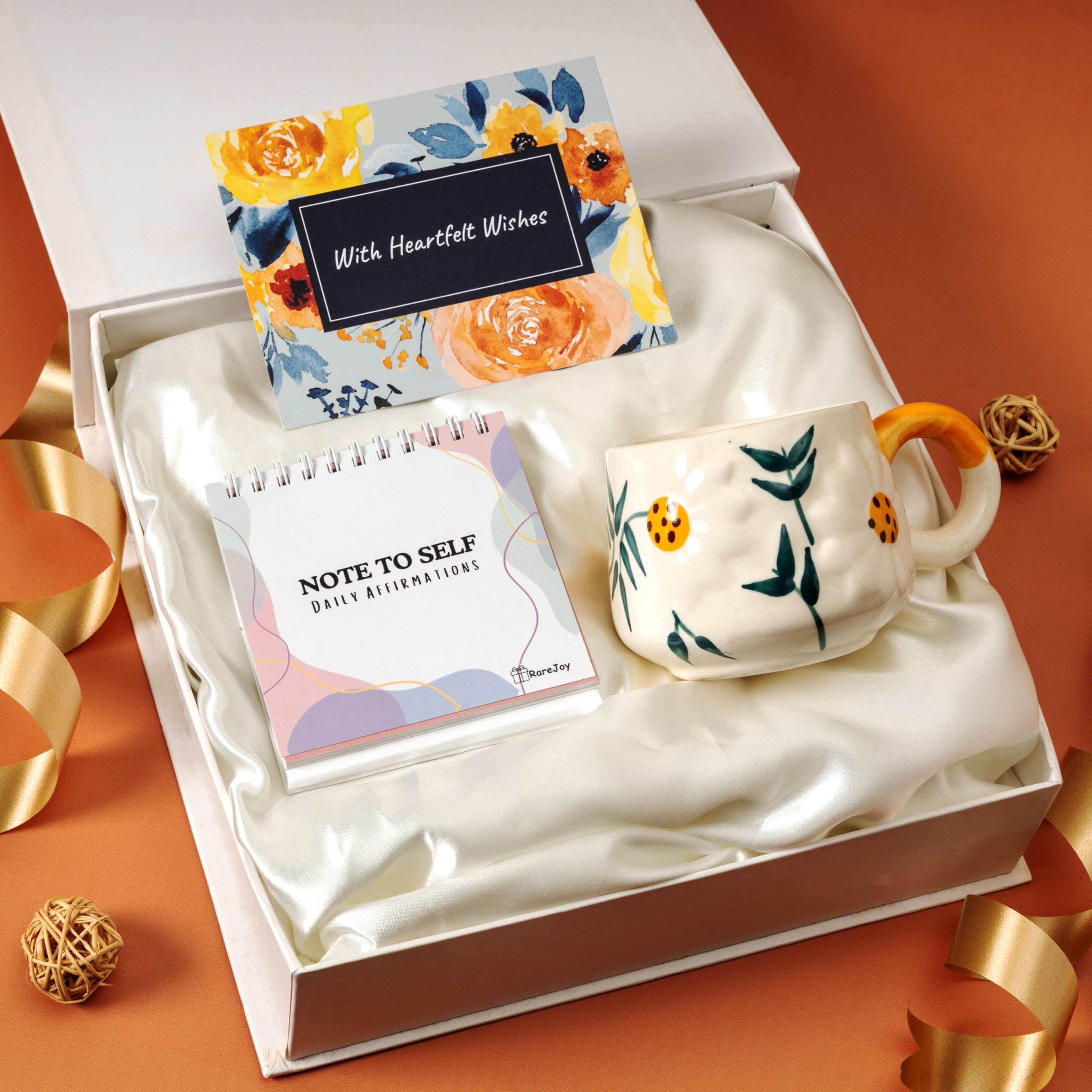Rarejoy Combo of Daily Affirmation Cards, A Beautiful Mug and a Cute Best Wishesh Greeting Card, Self-Gift, Birthday, Women's Day, Valentine and Farewell, Thoughtful Gift for Men and Women-image-20