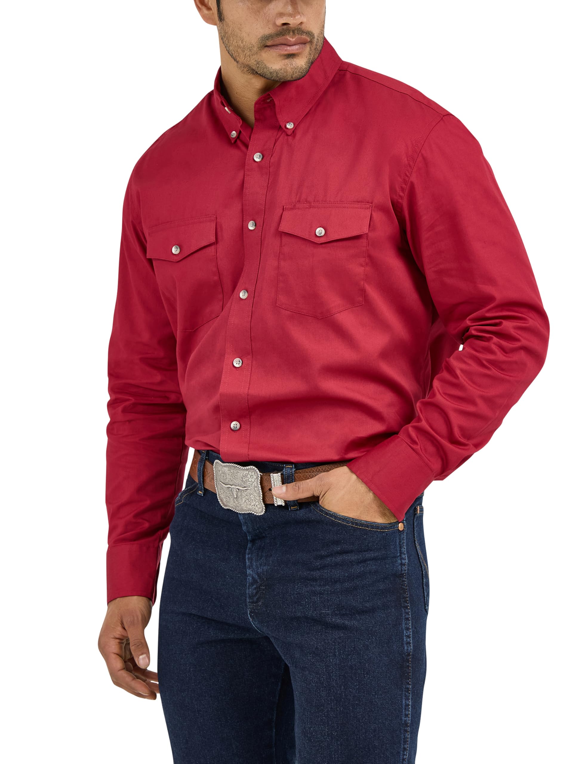 Wrangler Painted Desert Two Pocket Long Sleeve Button Work Shirt Camicia Uomo