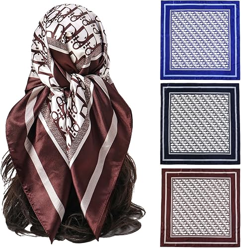 3 Pièces Foulard Cheveux Femme,Bandana Femme,Écharpe Lisse Écharpes Hijab,Décora
