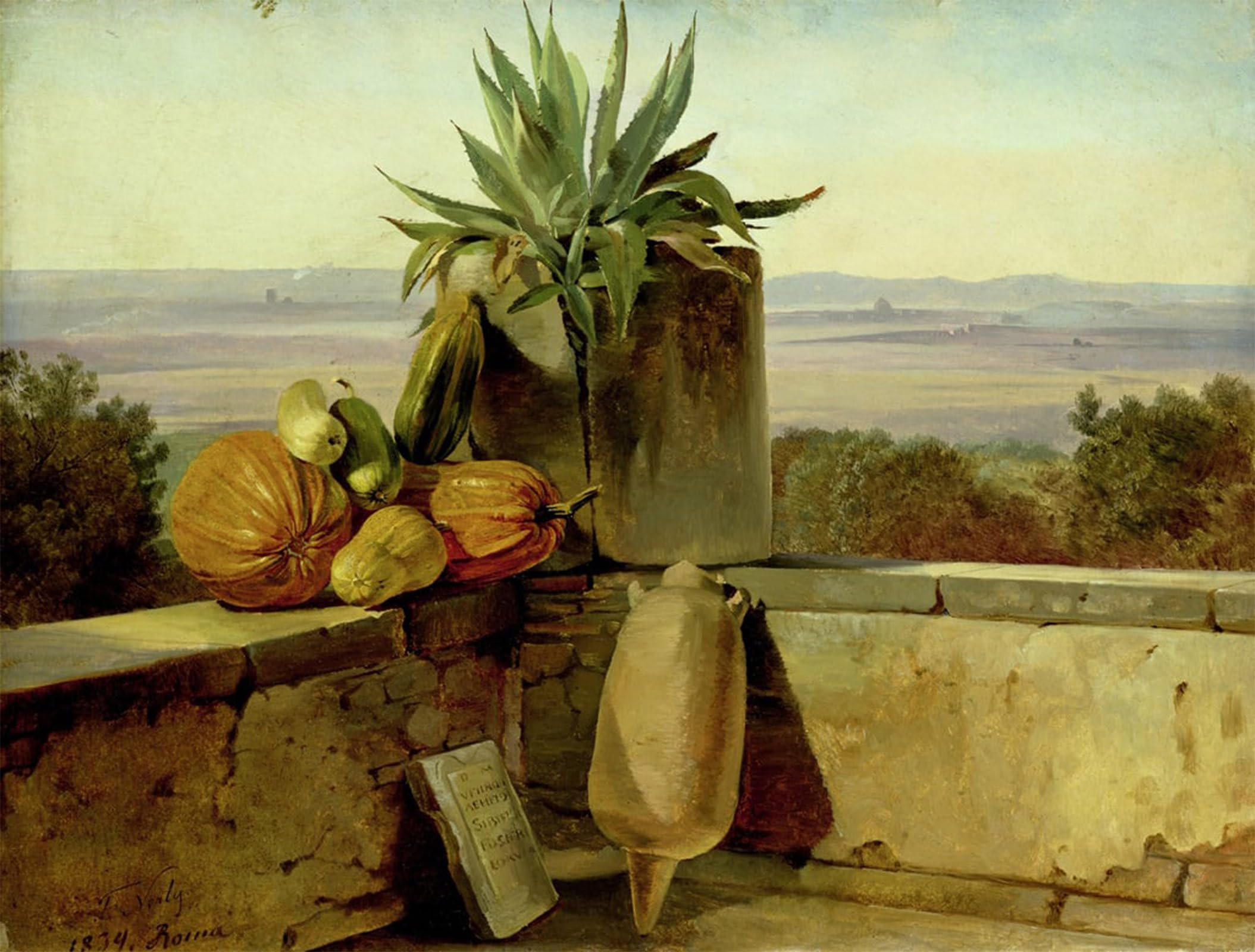 ARTXLXXBN Famous Painting Art Wall Decor Abstract Art Picture Roman Balcony by Friedrich Nerly Animal Pictures for Home Decor 60x90cm