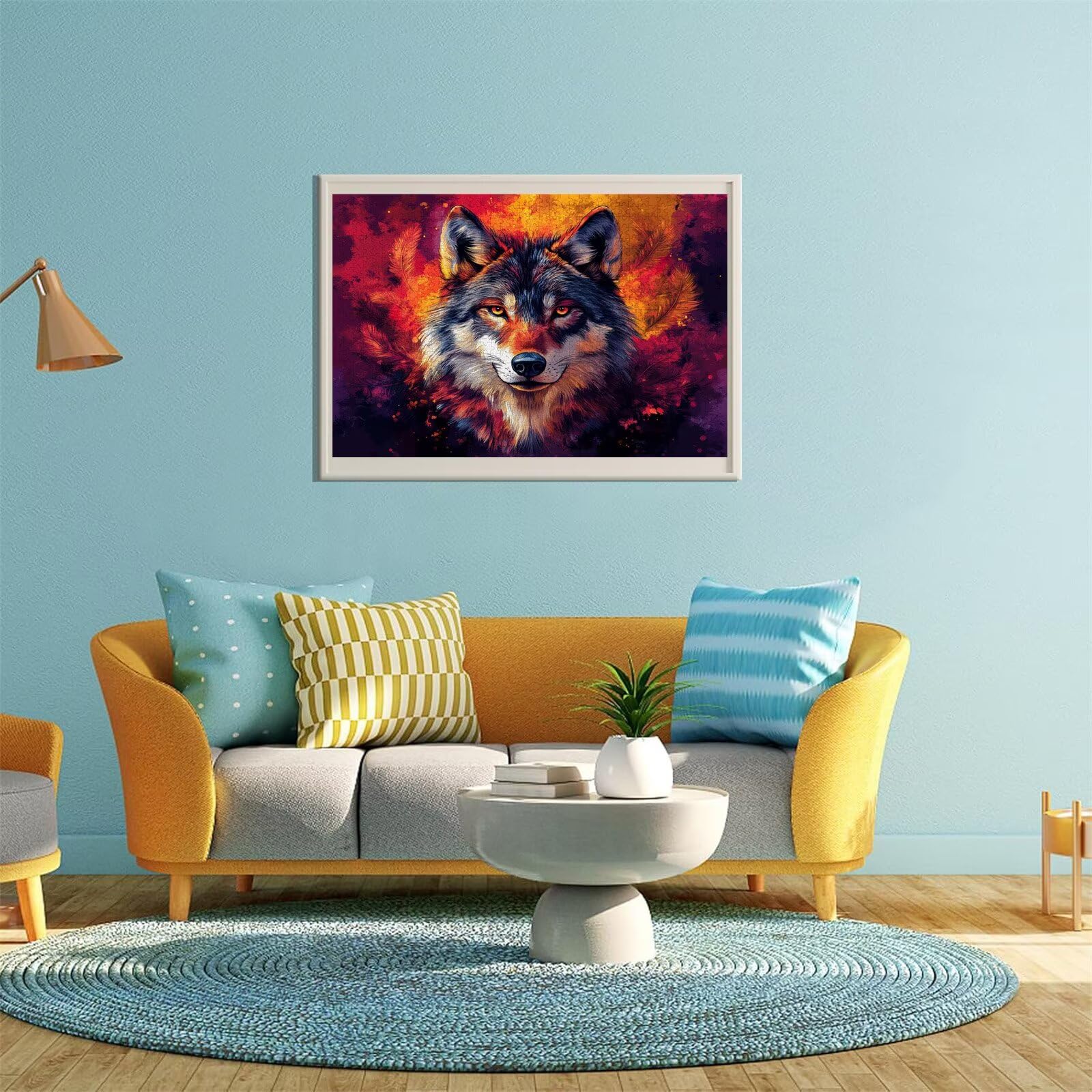Puzzle Erwachsene 2000 Teile Wolf Abstrakt Educa Jigsaw für Kinder ab 8 Jahren Mädchen Jungen, Erwachsene Impossible Klassische Puzzles Schwer, Anspruchsvoll Spielspaß, Als Geschenke 70x99cm t-412