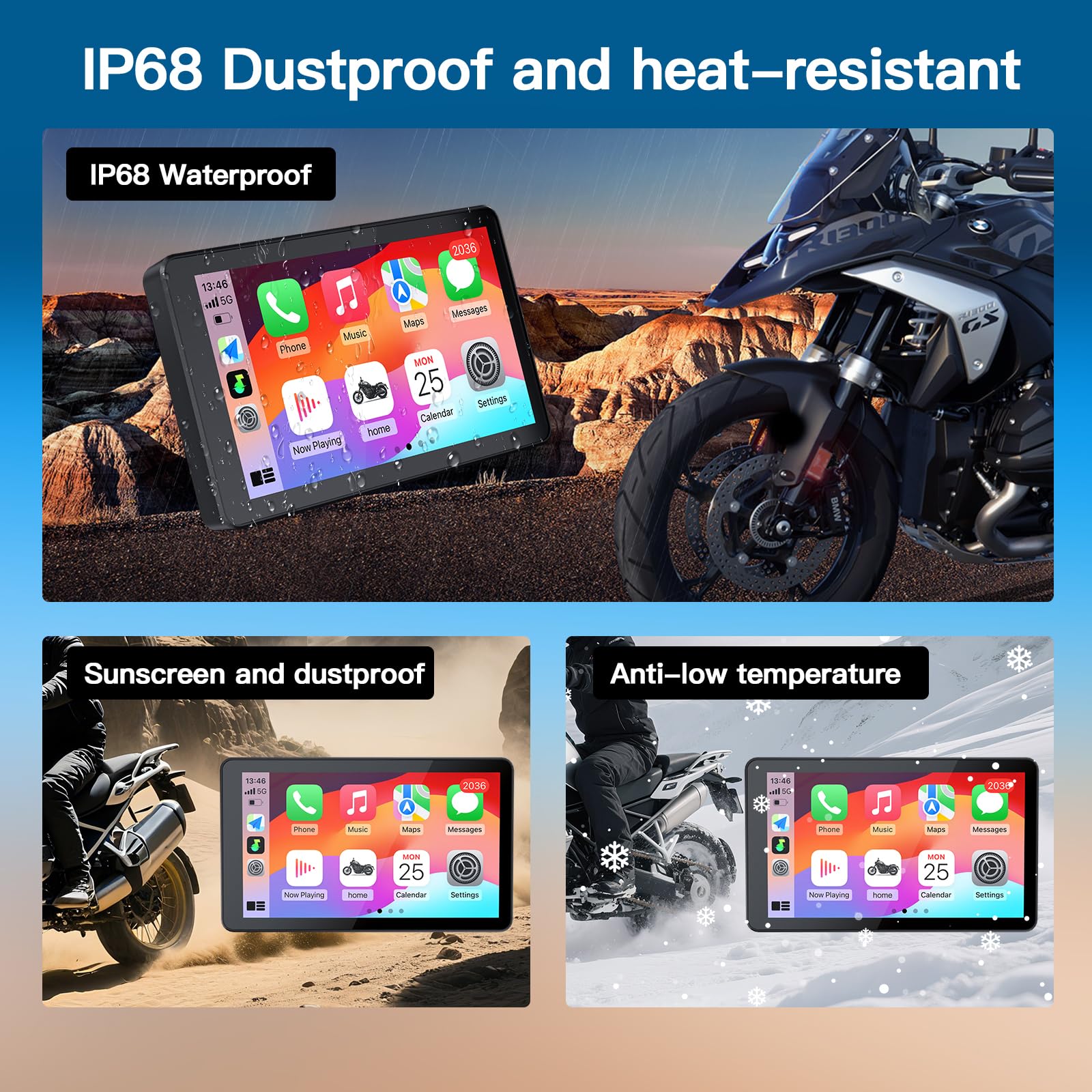 CARABC DB601 for BMW Motorcycles Touchscreen,Plug & Play Smart