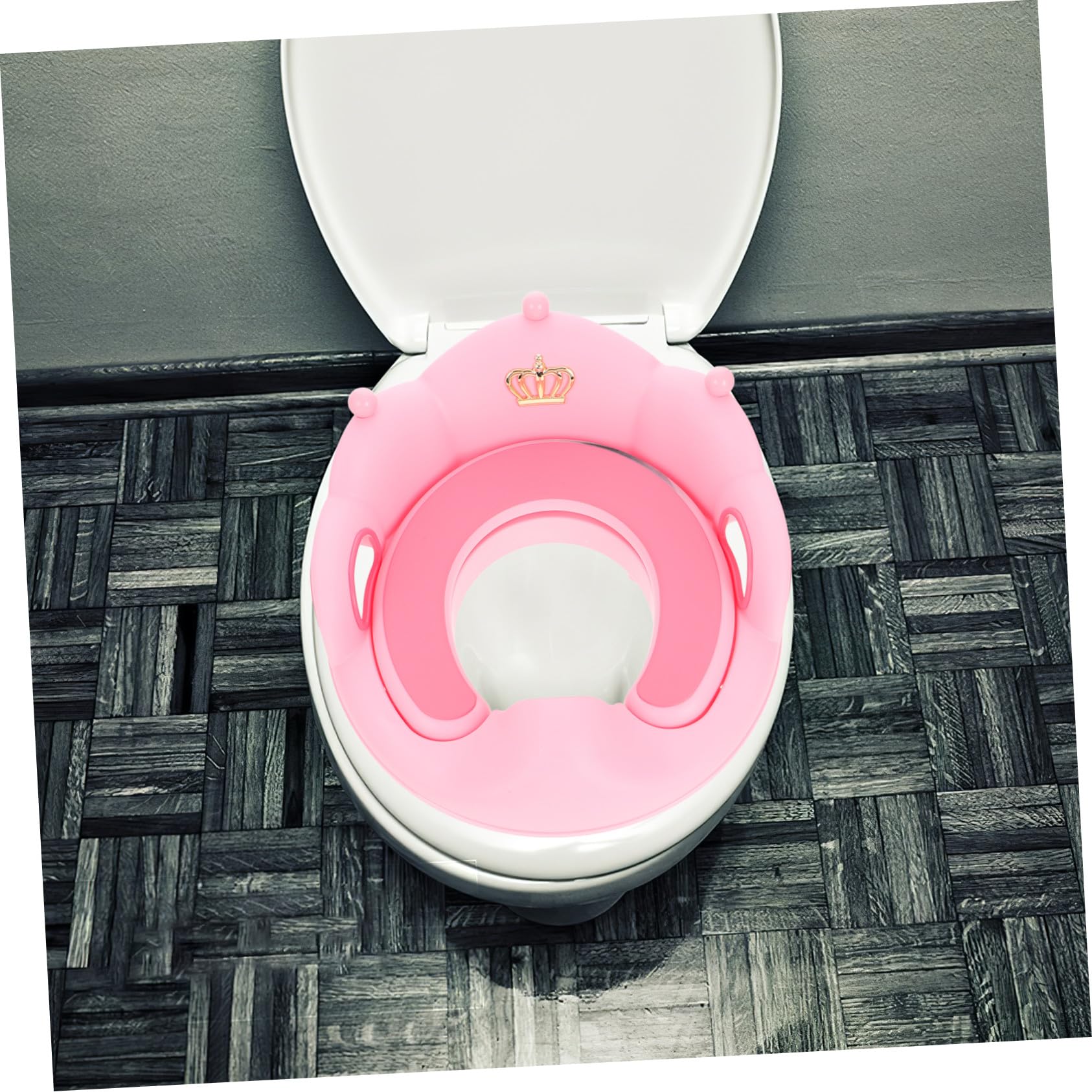 Töpfchen Trainingssitz Rosa mit Abnehmbarem Weichem Kissen | Griff und Rückenlehne, Pp Ausführung, Rutschfestes Design, Leicht zu Reinigen, für Kinder und Mädchen