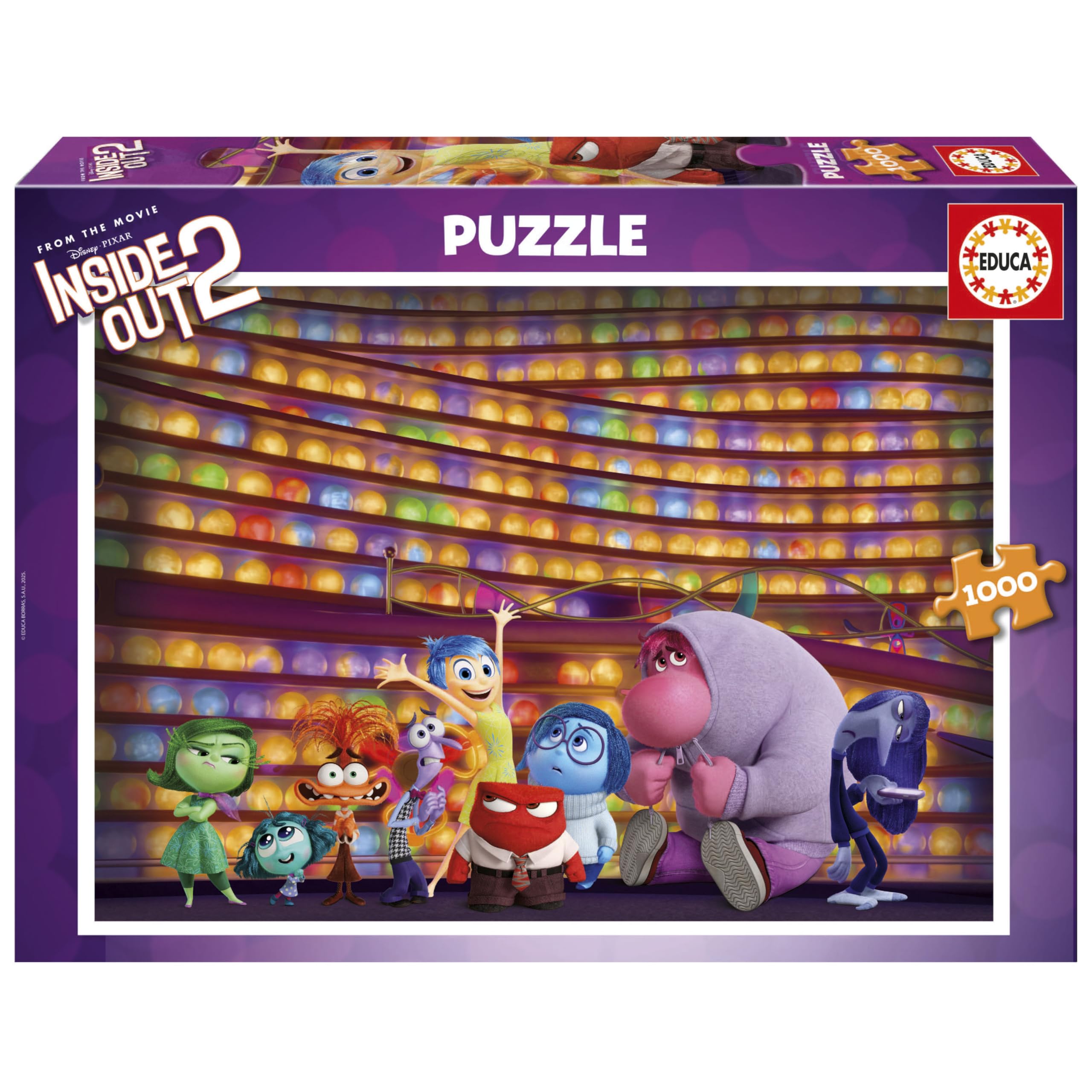 Educa - 1000-teiliges Puzzle für Erwachsene | Inside Out 2. 