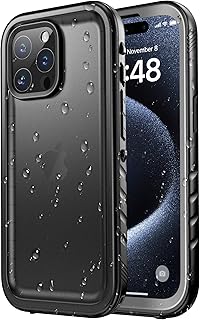 SPORTLINK for iPhone 15 Pro Waterproof Case - IP68 Waterproof Phone Case with Built in Screen Protector [360 Full Body Protection], Shockproof Dirtproof Heavy Duty Phone Case for iPhone 15 Pro, Black