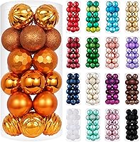 Vista 36 de XmasExp - Juego de 24 adornos de Navidad inastillables, bolas de árbol de Navidad, decoraciones para bolas de árbol de Navidad, 40 mm/1.57
