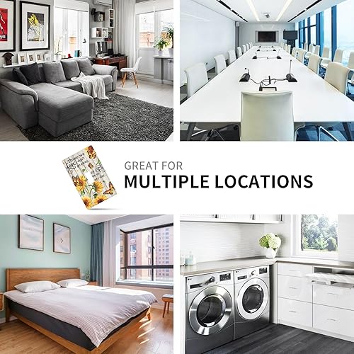 Miniatura 7 de LWDZLHD Cubierta rústica para interruptor de luz de girasol, mariposa, 3 cuadrillas, triple balancín, placa de pared de madera, placa frontal