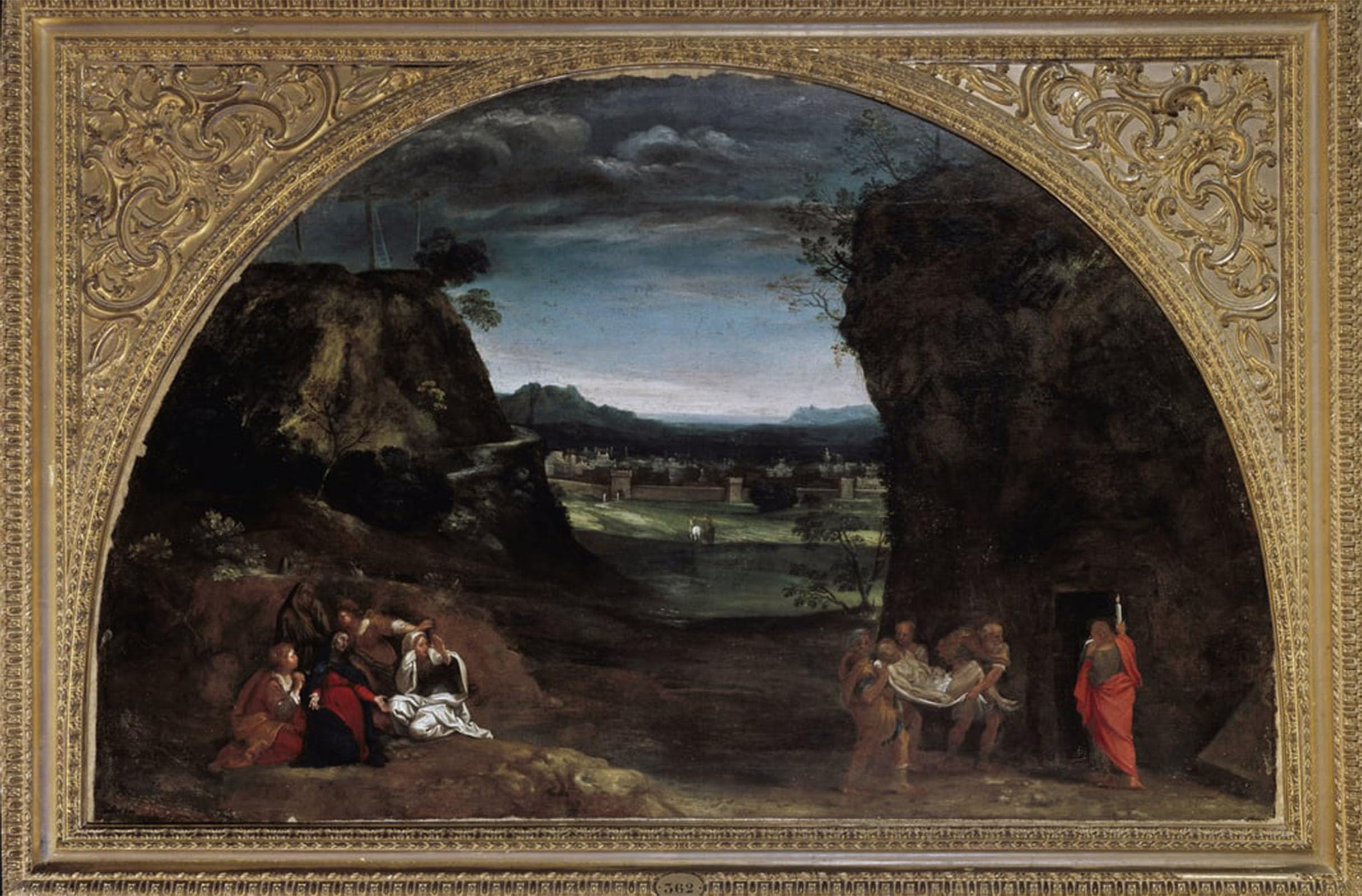 ARTXLXXBN Famous Painting Art Wall Decor Abstract Art Picture Landscape with Deposition by Annibale Carracci Animal Pictures for Home Decor 60x90cm