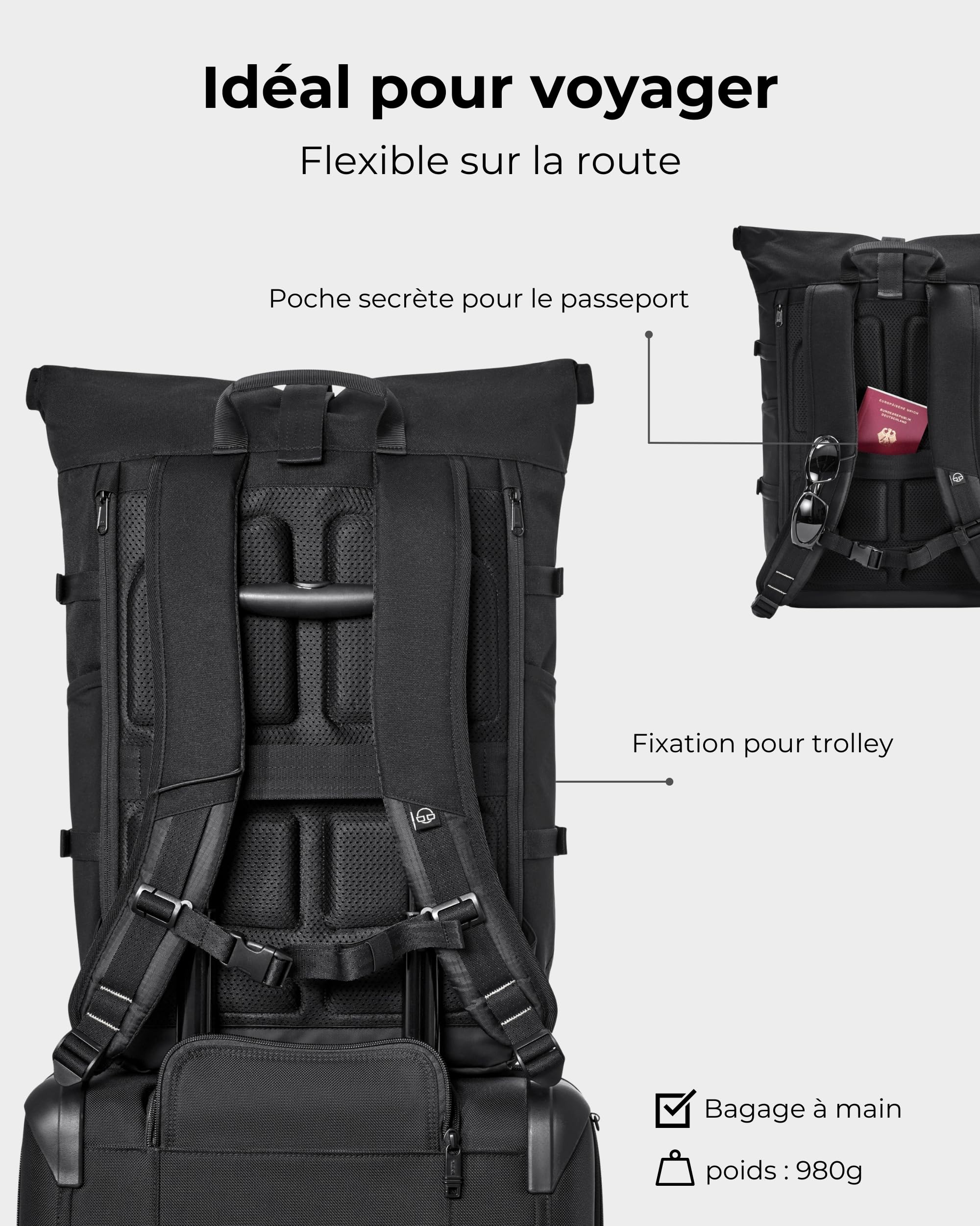 Johnny Urban Sac à Dos Homme Femme - Allen Large Move - Sac Ordinateur Portable Avec De Nombreux Compartiments - Pour Travail Voyage Loisirs Sport - Hydrofuge