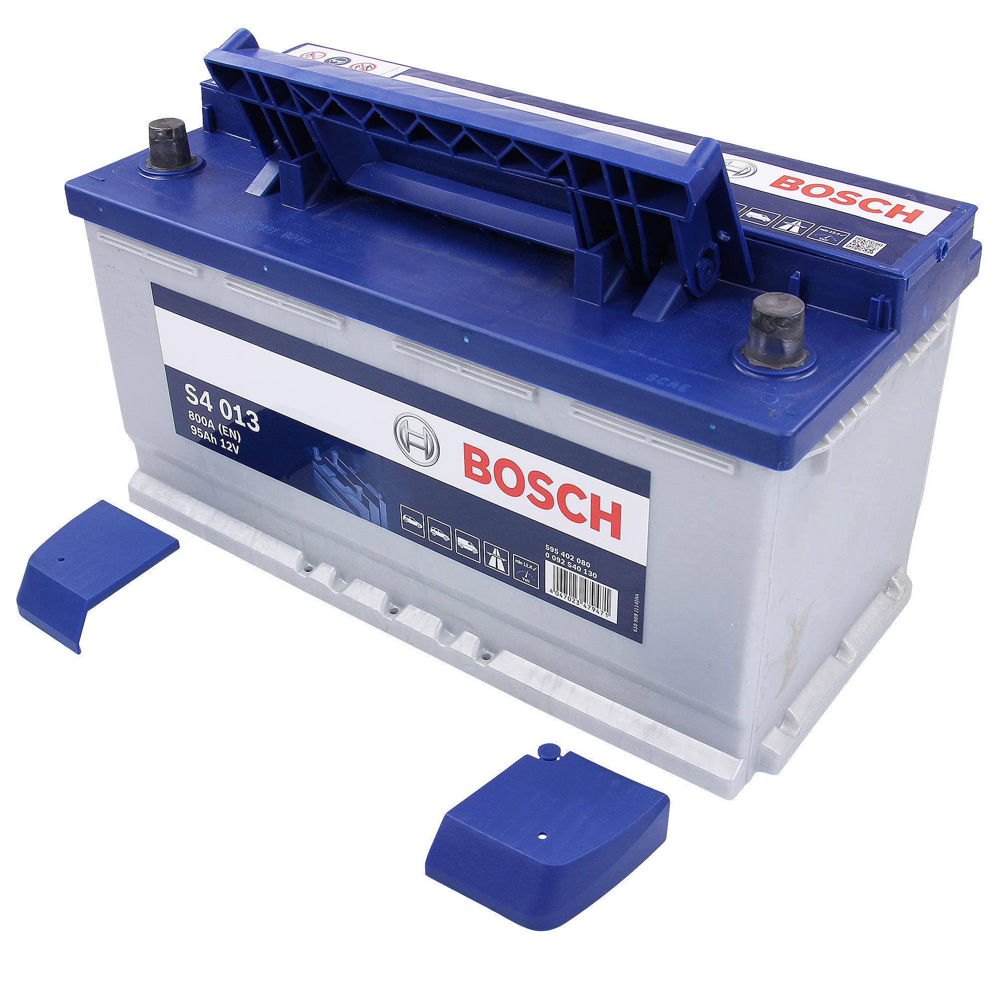 BOSCH Batería 95, Ah 800, A/EN 0 092 S40 130 L 353mm B 175mm H 190mm Compatible con VW Multivan T5 7HM, 7HN, 7HF, 7EF, 7EM, 7EN Transporter T5 Furgoneta 7HA, 7HH, 7EA, 7EH Touareg 7LA, 7L6, 7L7