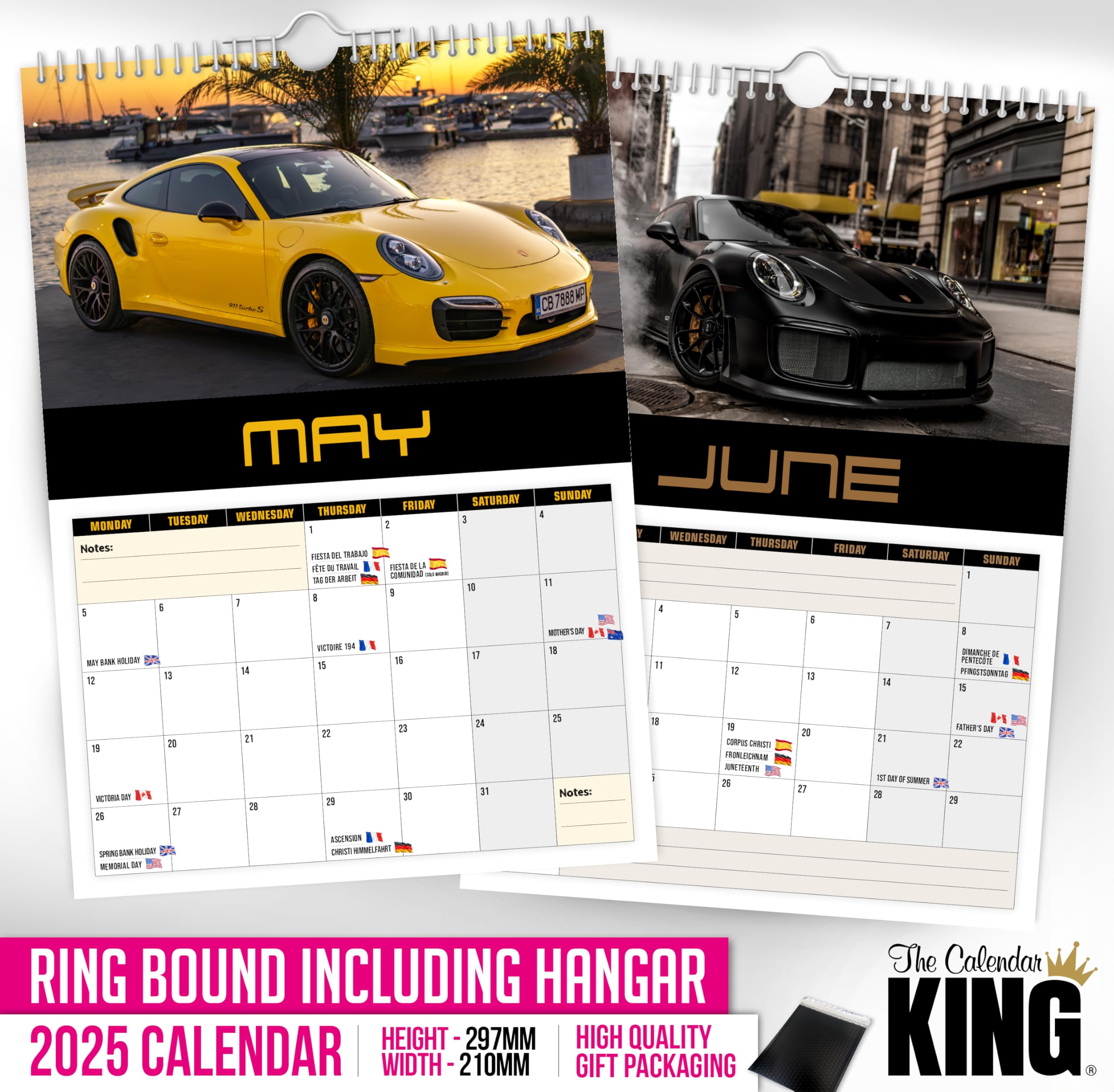 The Calendar King // Porkie 911-2026 Wall Calendar (Full Colour, A4 Size) - Image 4
