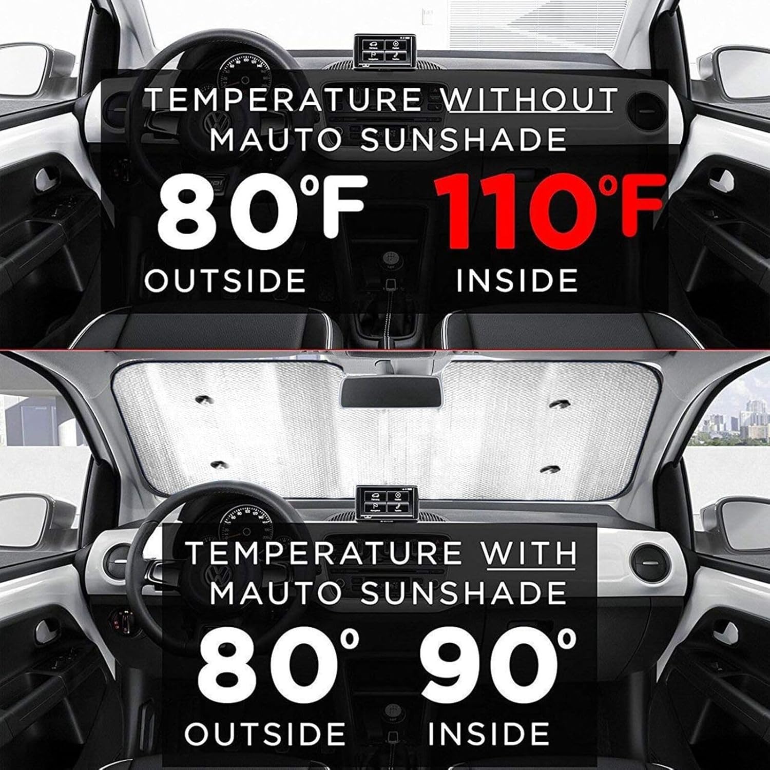 Us Virgin Islands Flag Car Windshield Sun Shade Front Window Visor UV Heat Shield Truck Pickup SUV Medium