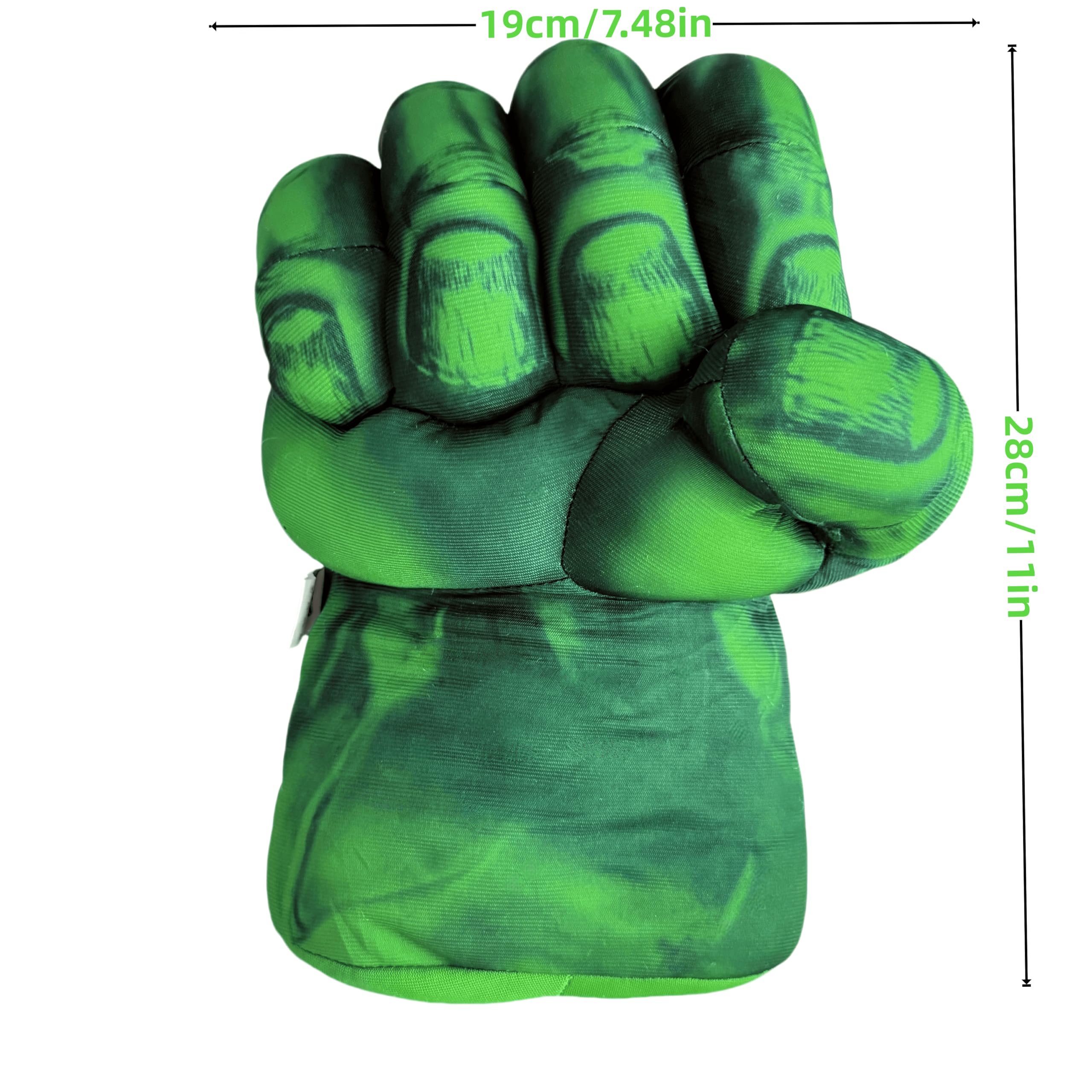 JNKODNB Supereroi, giocattoli per bambini, guantoni da boxe, mani, morbidi pugni di peluche, cosplay per ragazzi, regalo di Natale, Halloween e compleanno (verde)