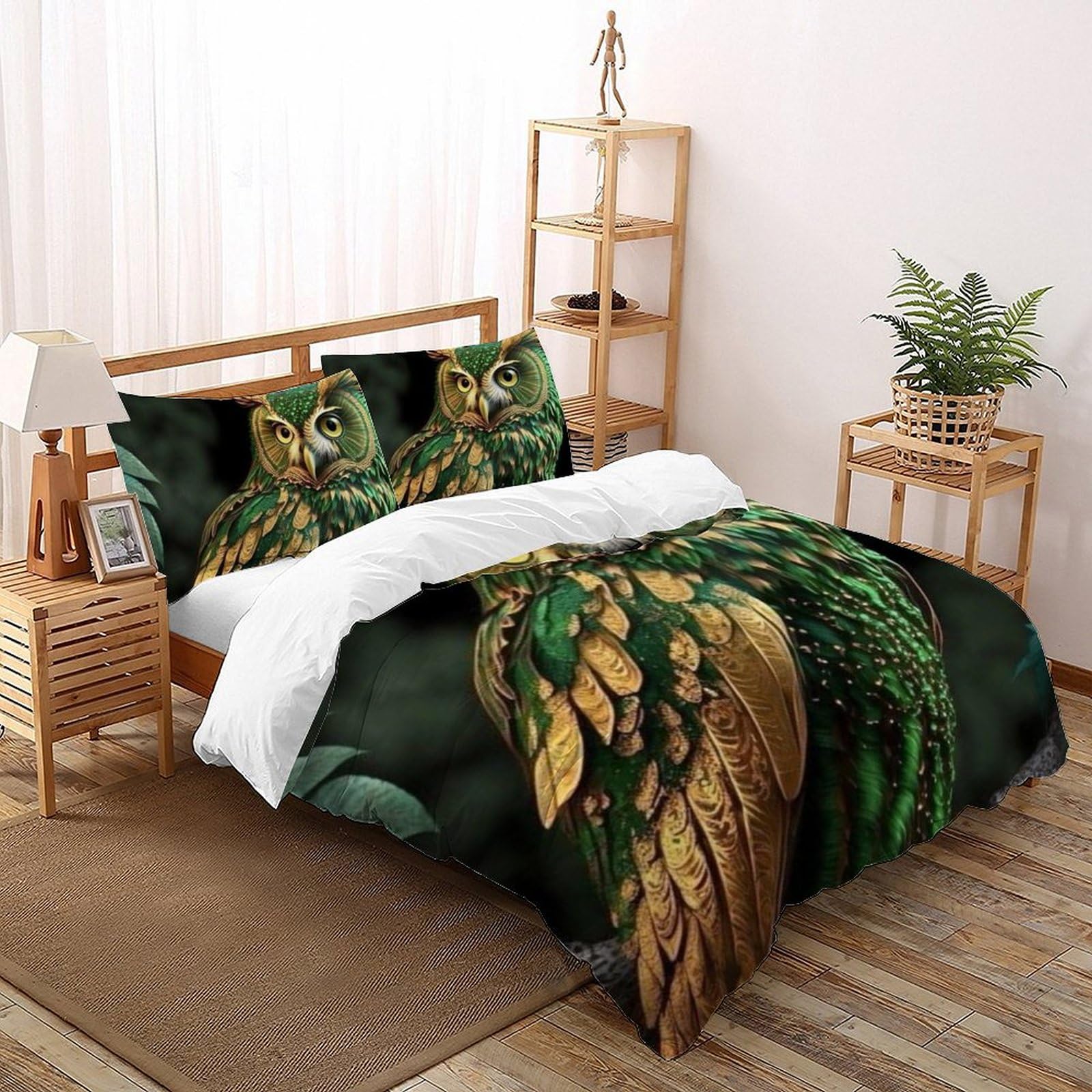 Housse de couette King en microfibre avec motifs animaux imprimé 3D pour garçon