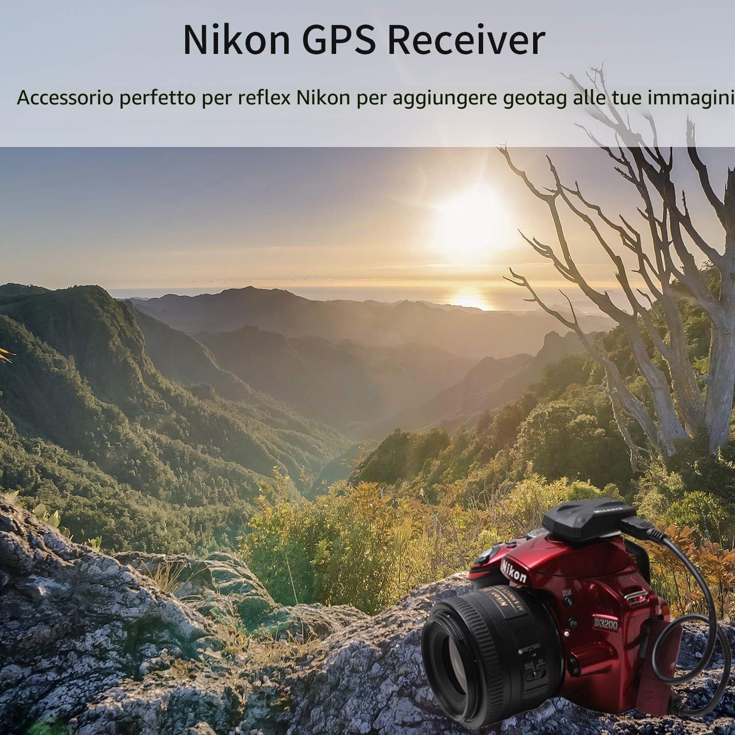 Ricevitore GPS Geotagger per fotocamere Nikon