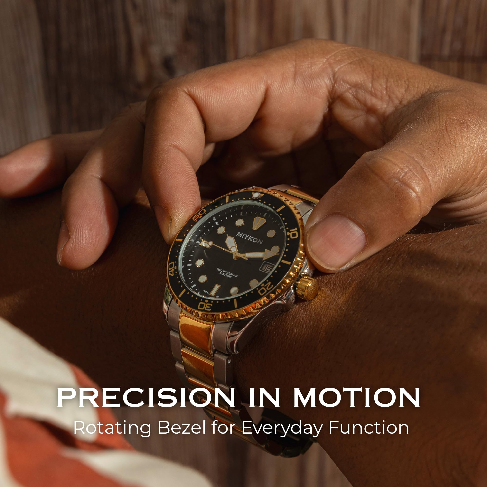 Miykon Reloj deportivo de buceo para hombre, fecha rápida, luminoso, bisel