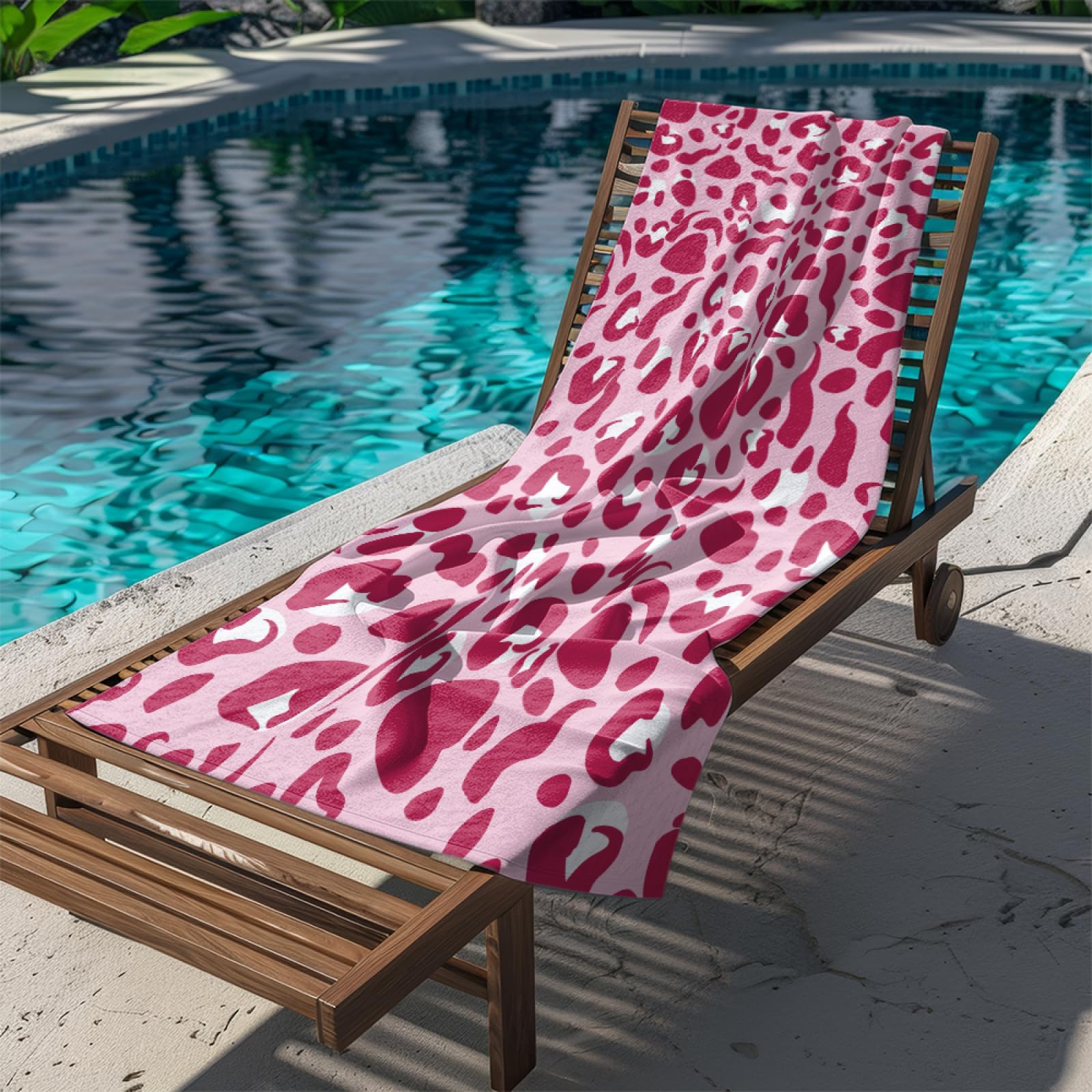 Fouta PlageModèle Rose Modèle Surdimensionné avec Diverses Tailles, Respirante et Portable, Parfaite pour Voyages Sorties Piscine et Usage Extérieur Quotidien 90x160 cm