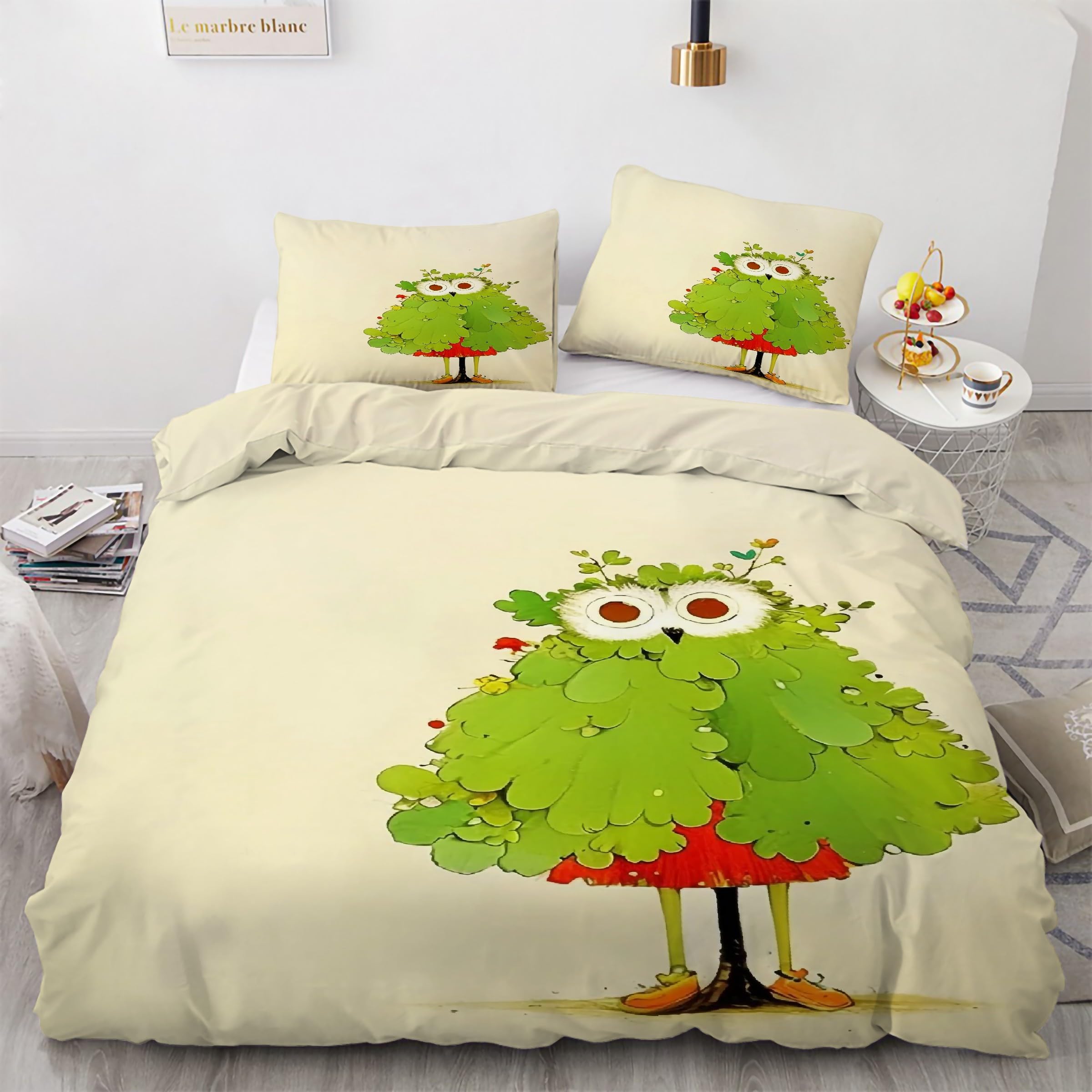 Housse de couette 200x200 petit monstre microfibre parure de lit 3 pcs