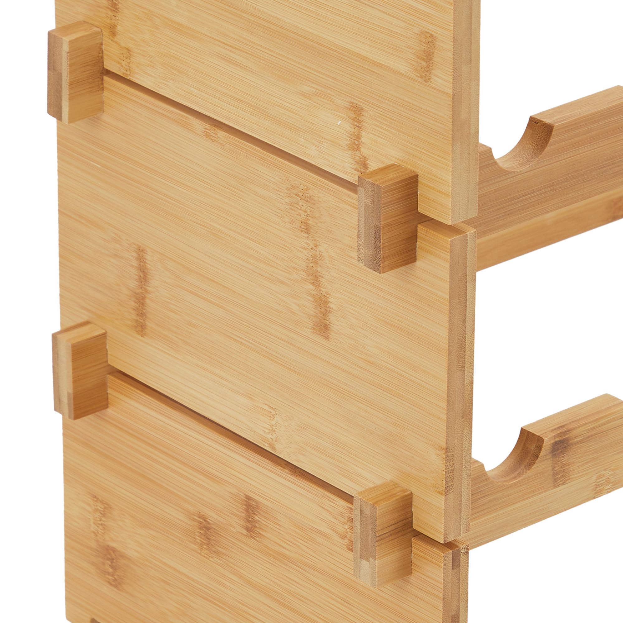 GarveeHome Weinregal Wein Regal Bambus Stapelbar Flaschenregal Flaschenständer AA-Qualität Ohne Schrauben, Platzsparend Für Keller, Bar, Küche & Esszimmer