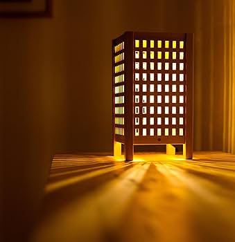 Amazon.co.jp : 木のあかり 雫(しずく)Sサイズ テーブルランプ 組子