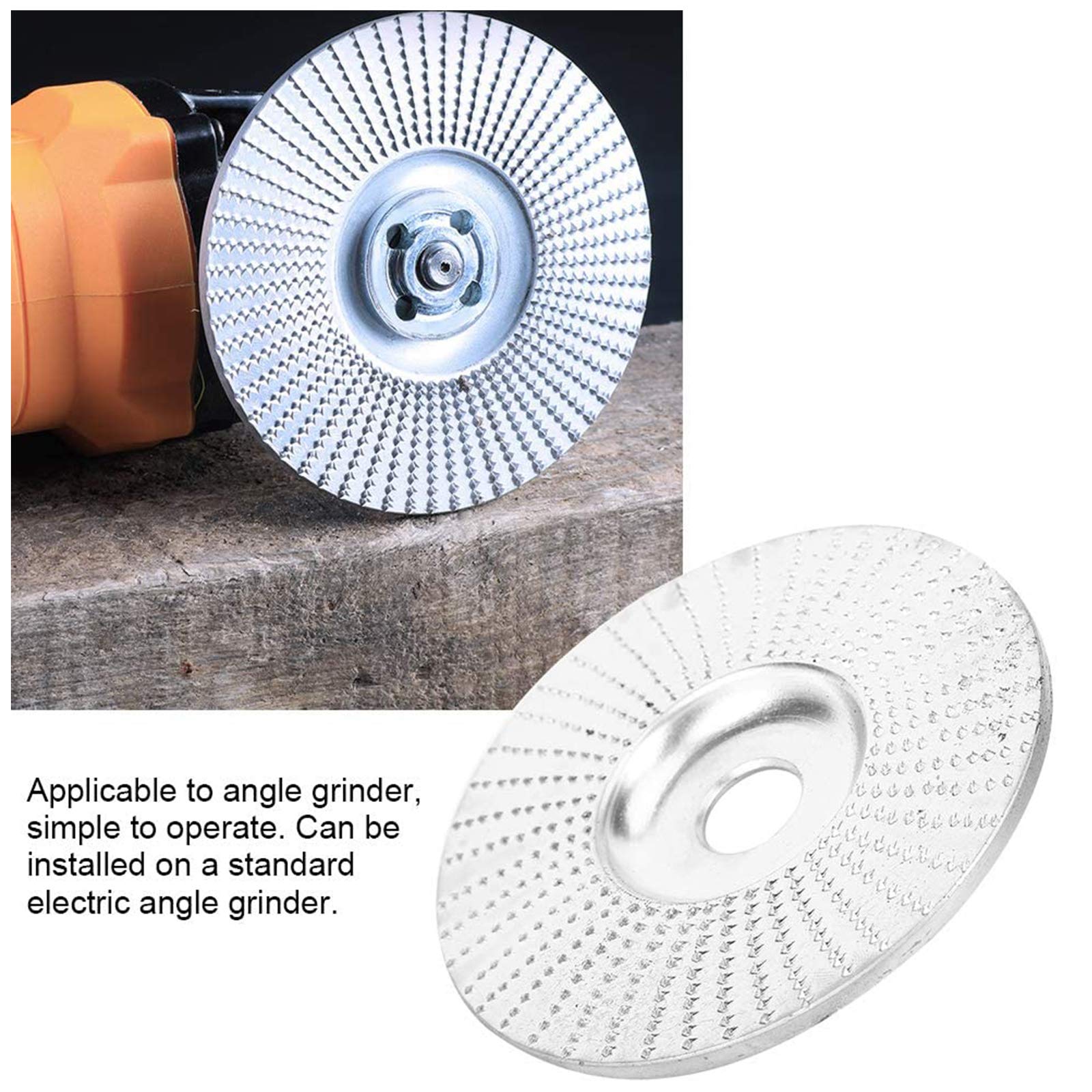 Muela De Ángulo De Madera Para Amoladoras, Disco Abrasivo Para Amoladora Angular Muela Abrasiva Lijar Tallar Herramienta Rotativa Recubrimiento De Carburo De Tungsteno Agujero De 5/8 Pulg