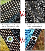 Vista 3 de Paño de sombra 70% con ojales, 10 x 20 pies, paño para sombra de jardín para plantas, invernadero, patio, piscinas, color negro, malla para sombra