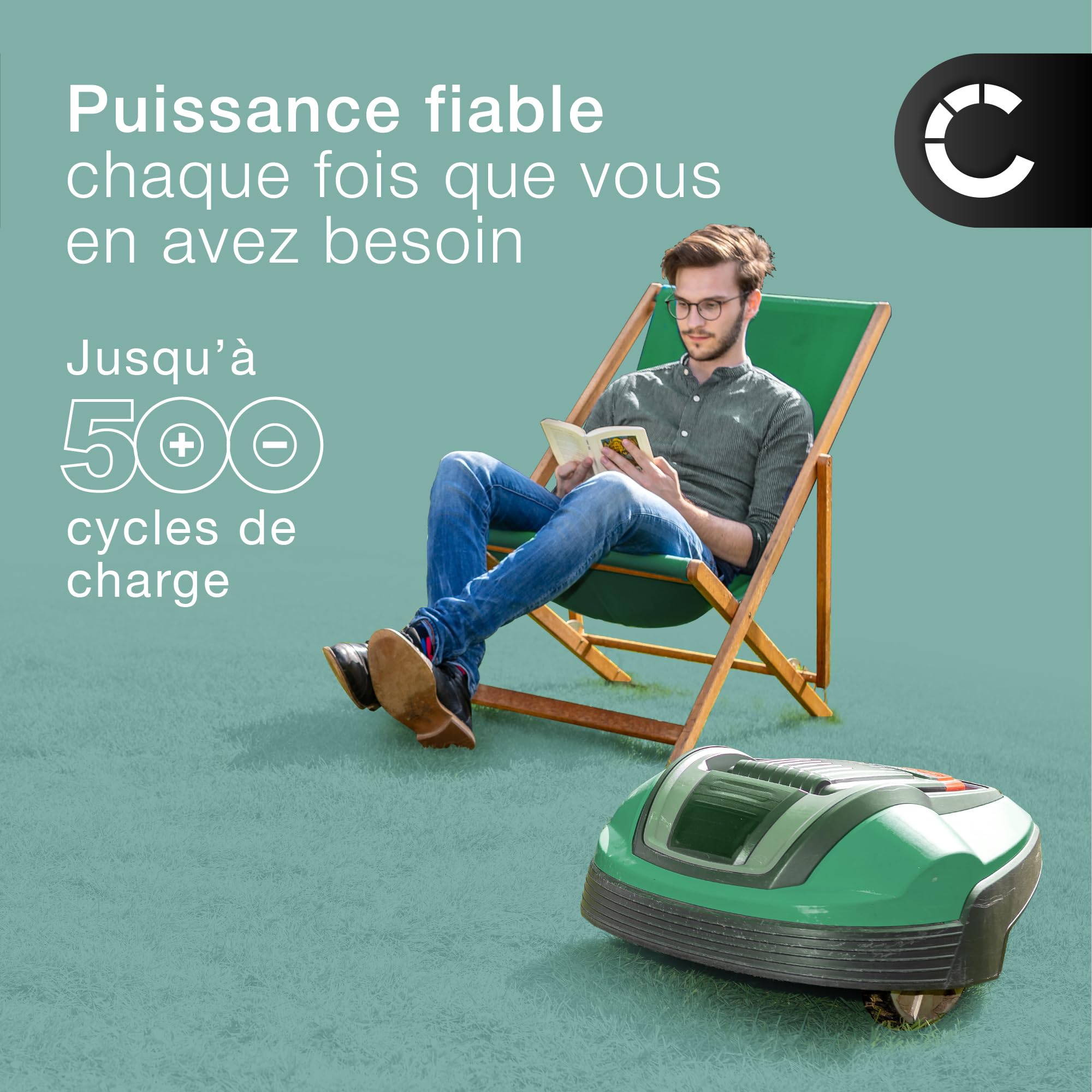 CELLONIC 1x Batterie pour Jardin Compatible avec ECOVACS Goat O800 RTK, Goat G1, Goat G1 1600, 201-2201-0903 - (5200mAh, 18.5V)