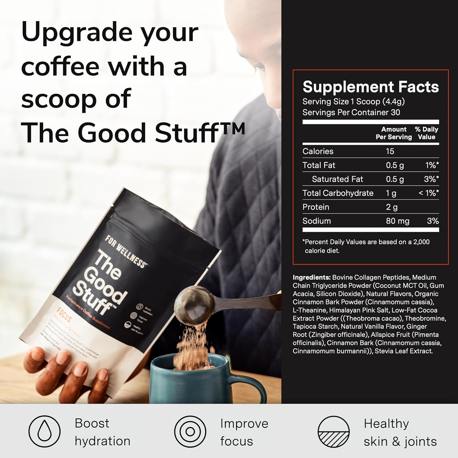 For Wellness Phil’s Routine Bundle – Includes The Good Stuff Focus (30 Servings) + Recovery Gummies (30ct) + Supefood Focus Bites (20ct) + Dark Roast Coffee Pods (24ct) image 4