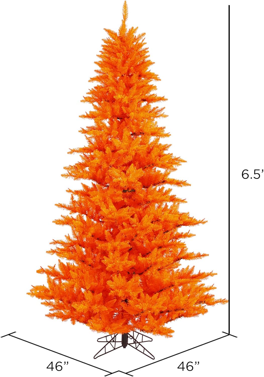 Vickerman 5.5' Orange Fir Slim Artificial Christmas Tree, Unlit - Faux Fir Christmas Tree - Seasonal Indoor Home Decor