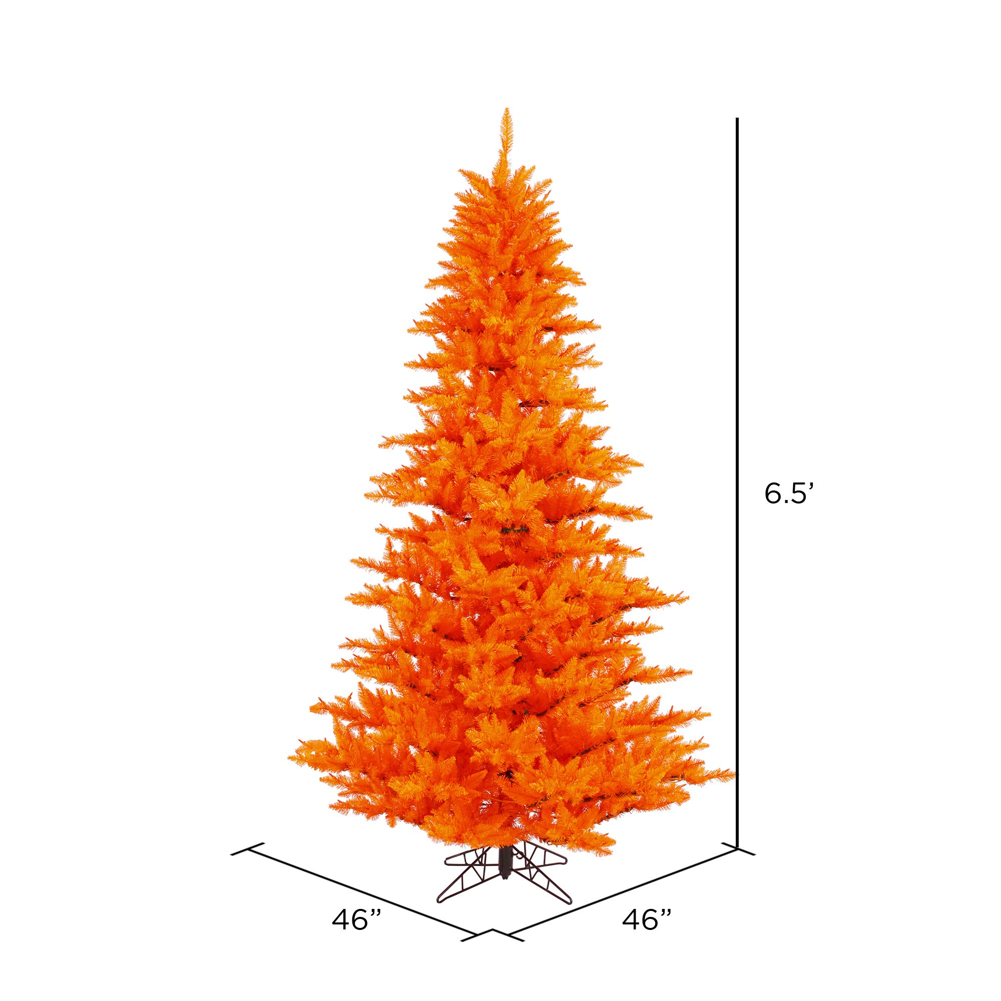 Amazon.co.jp: Vickerman 6.5フィート オレンジモミ人工クリスマス