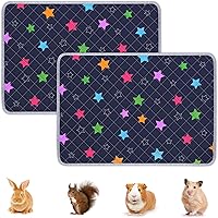 Vista 24 de 2 paquetes de ropa de cama para conejillo de indias, forro lavable para jaula de conejillo de indias, tapete reutilizable para conejillo de indias