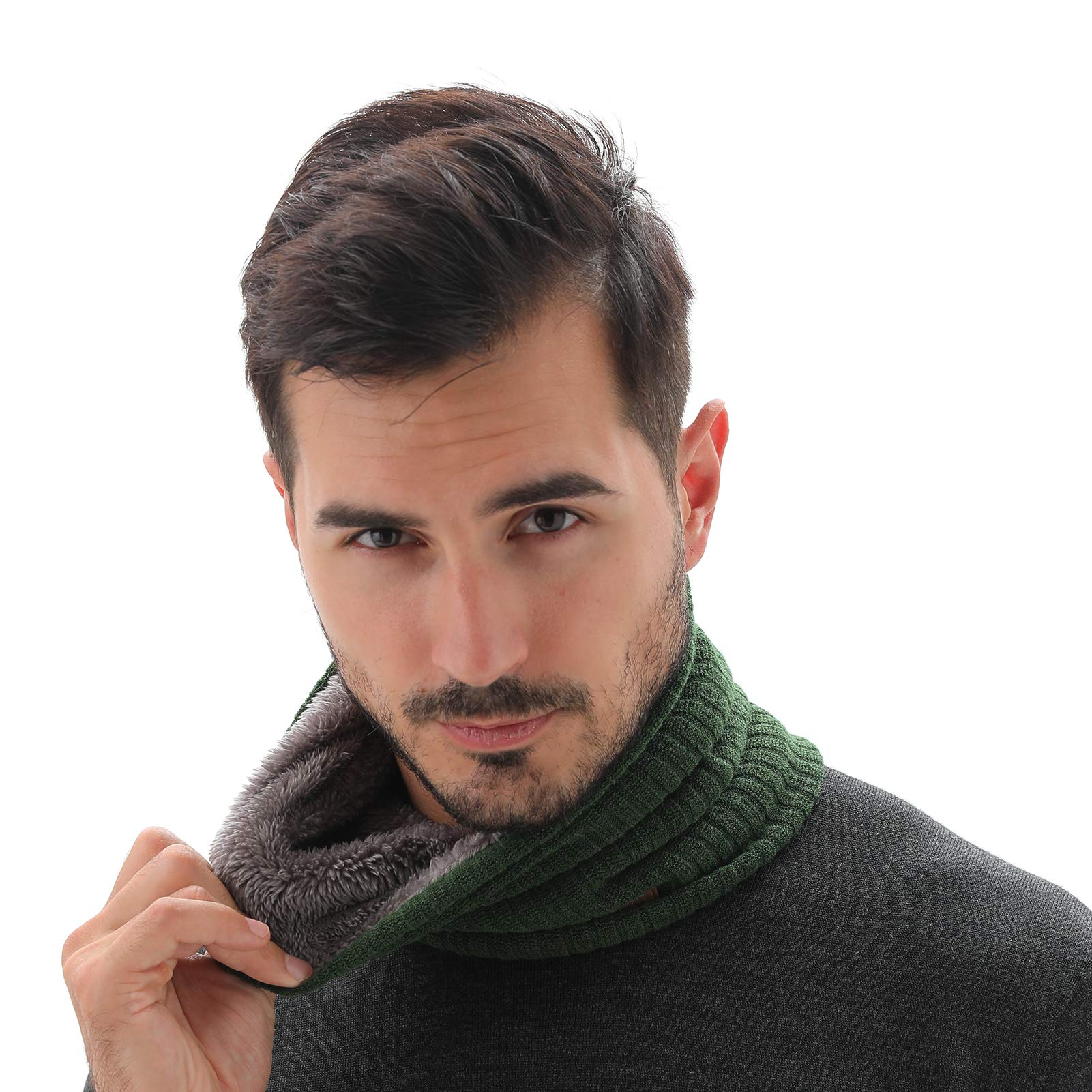 NovForth Scaldacollo Caldo e Morbido a 2 Strati in Maglia e Peluche, Sciarpa da Donna e da Uomo, Accessorio Pratica Indispensabile per Affrontare il Freddo