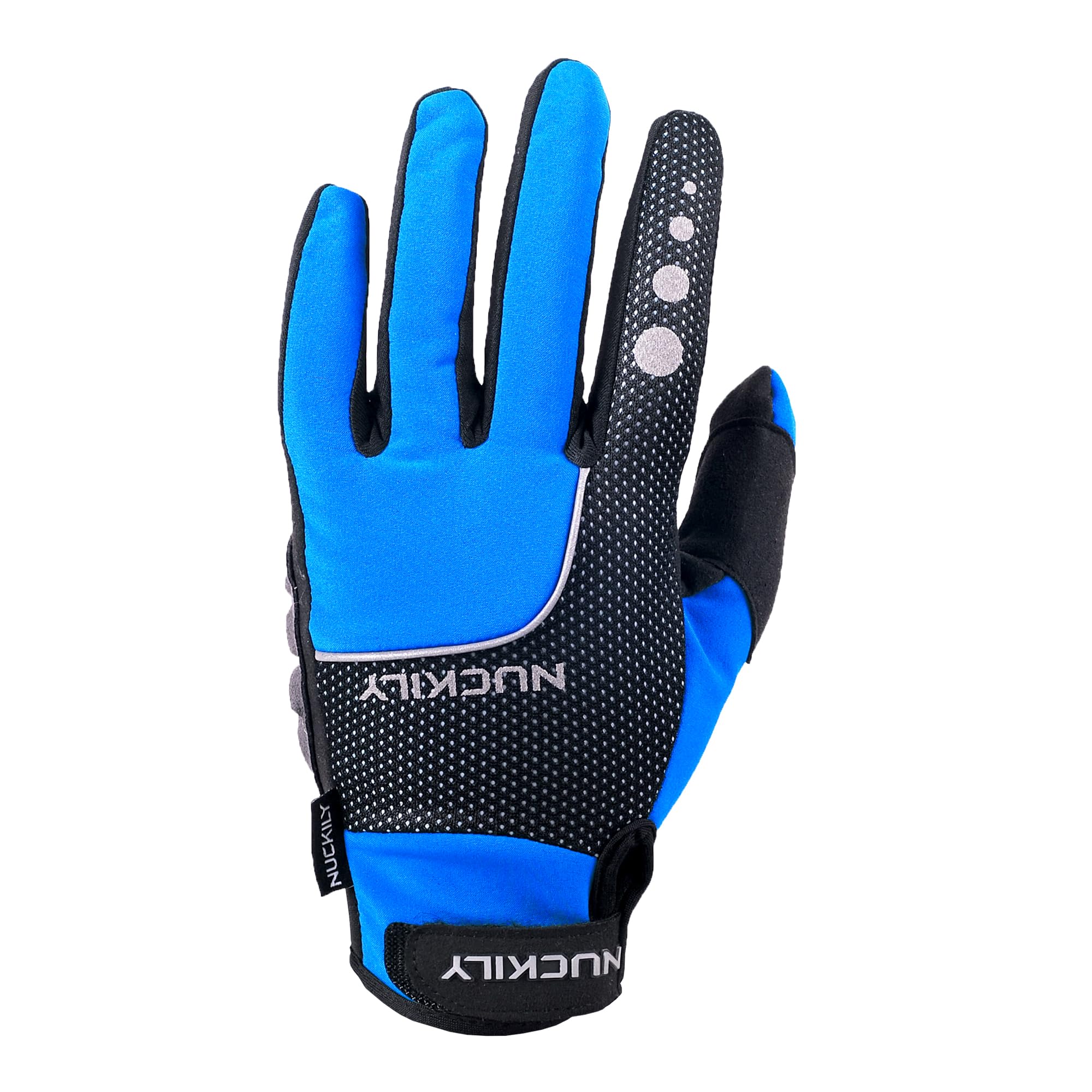 NUCKILY Unisex Cycling Gloves Touchscreen Full Finger Thickened Thermal Fleece Lining Winter Sports Mountain Bike Anti-Slip Touch Screen MTB Gloves Gel Padded for Men Women