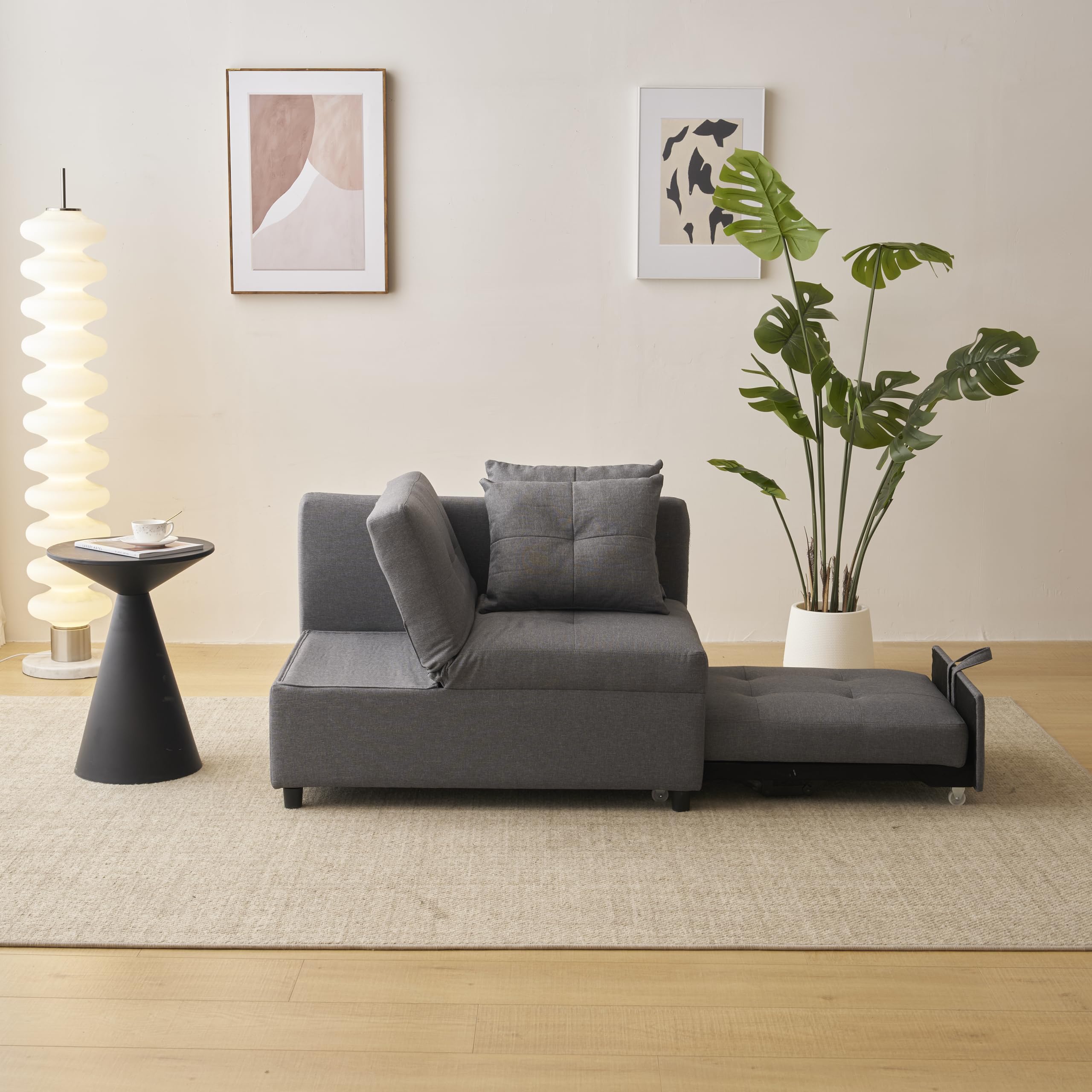 Amazon｜ノーブランド品 Sofa北欧デザイン3WAYソファーベッド1.5人掛け 
