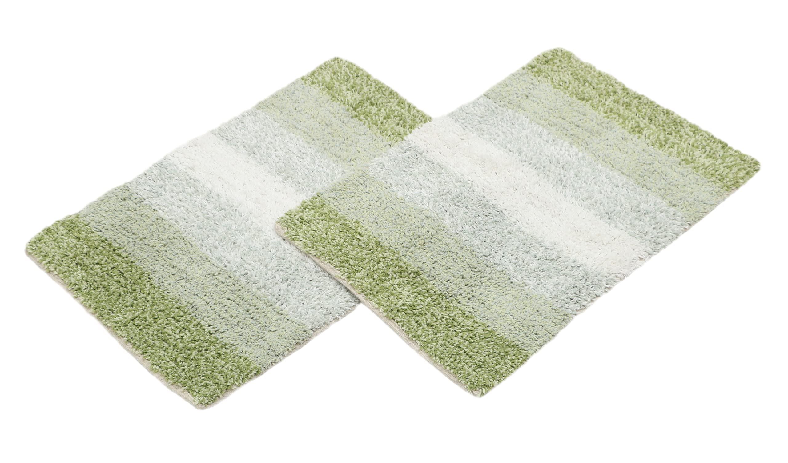 Grey Cotton Stripes Bathmats - Absorbent & Non-Slip -7