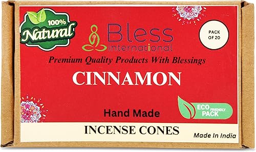 Miniatura 129 de Bless International Cedro 100% natural - Conos de incienso hechos a mano, sumergidos a mano, orgánicos, sin productos químicos para purificación