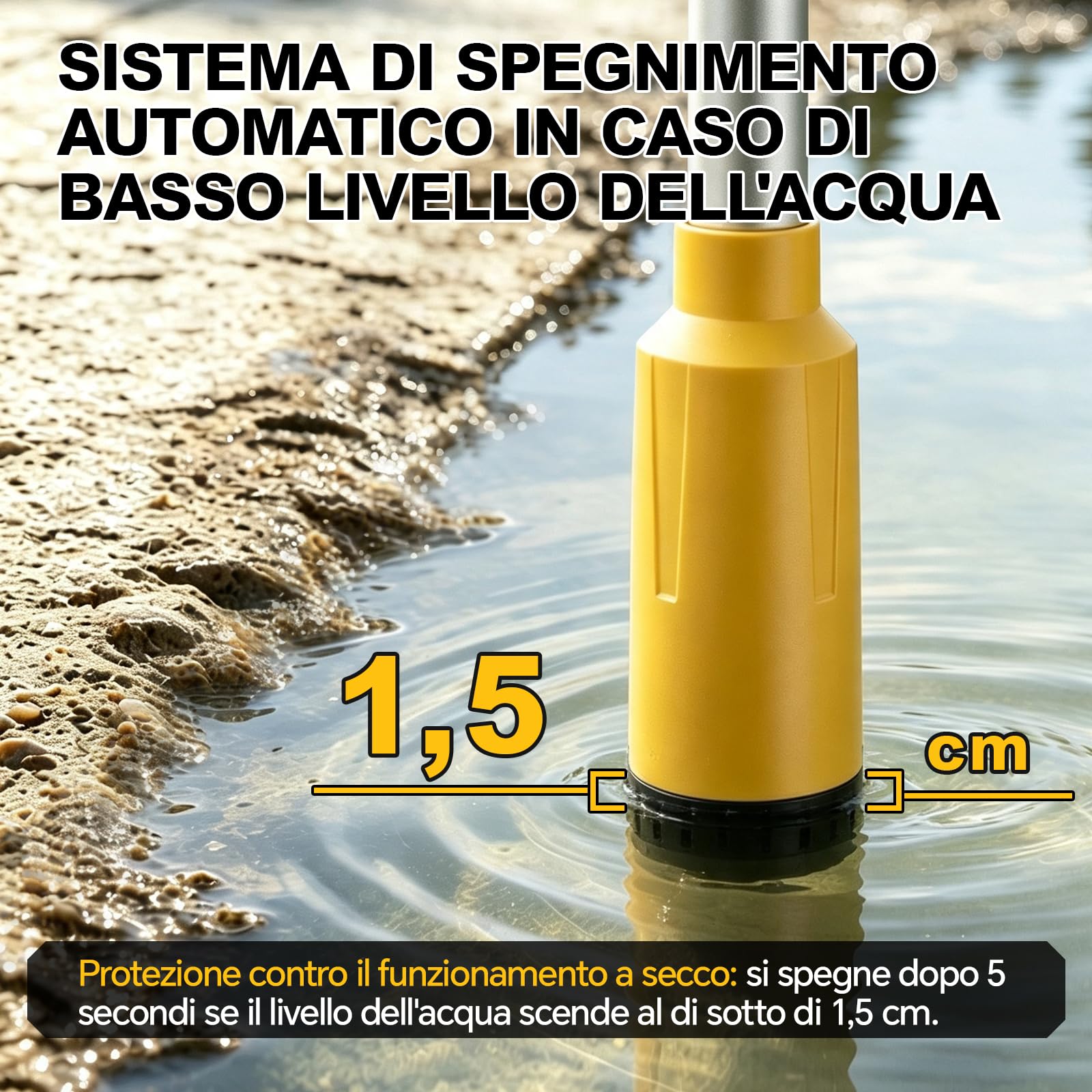 Pompa Acqua Portatile Senza Fili, Design a 3 Sezioni Staccabili