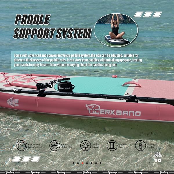 TIGERXBANG Stand Up Paddle Boards 10'6'' x 32'' x 6''丨10' x 31'' x 6'' with Premium SUP Board Accessories, Inflatable Paddle Boards for Adults/Kids Stand Up PaddleBoarding - 3